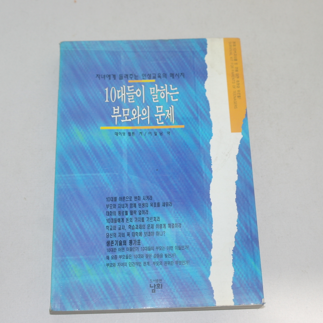 1994년 초판 데이비 멜튼 10대들이 말하는 부모와의 문제