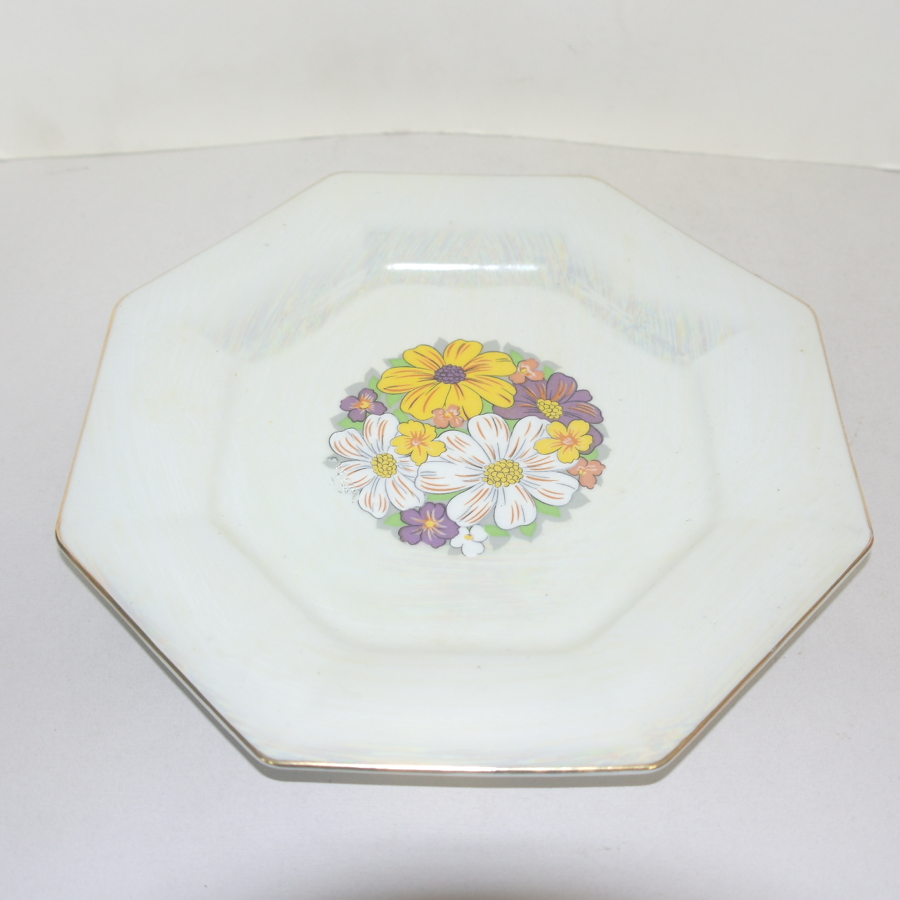 백자 진주빛 화문 팔각 대완