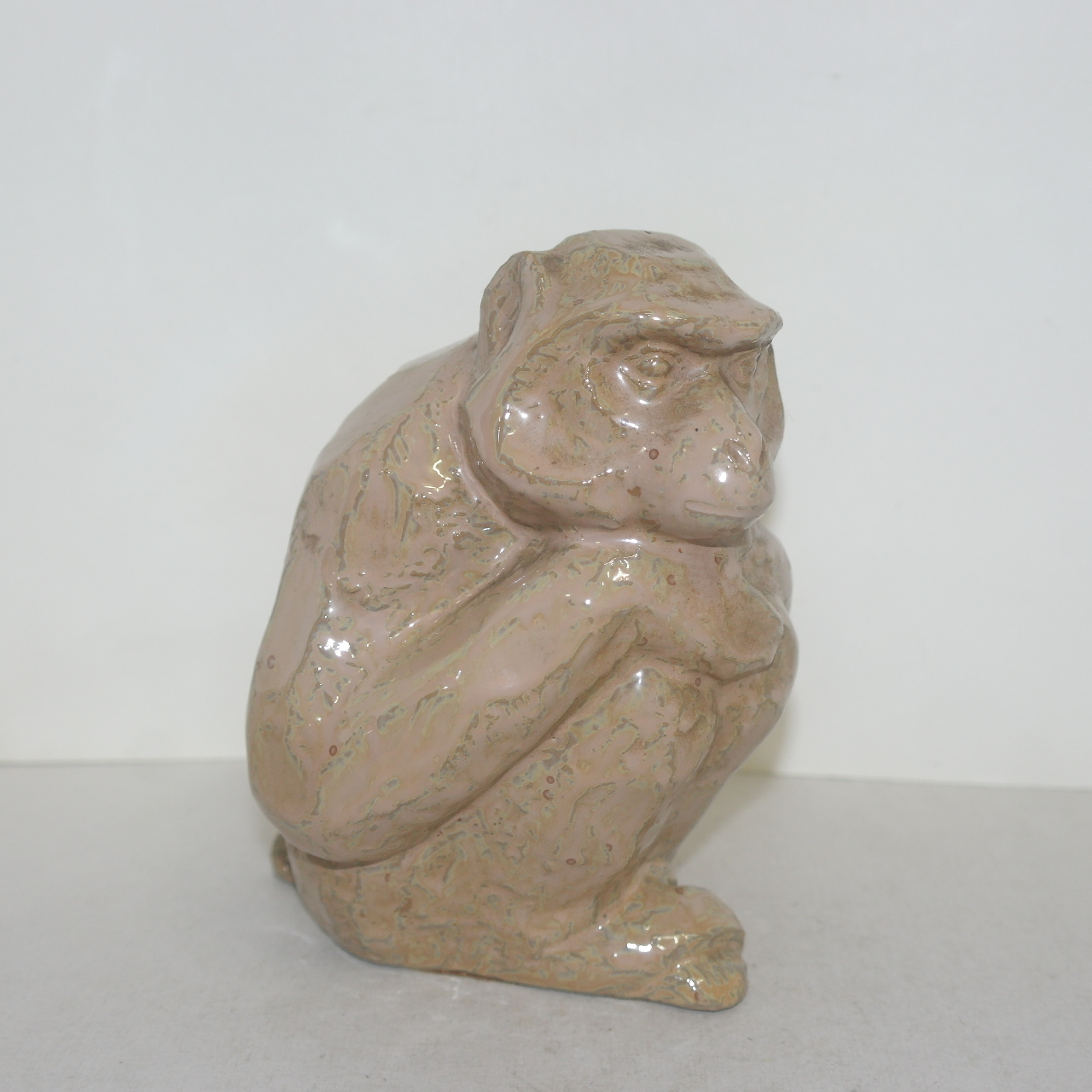 청자 도자기 원숭이 조각상