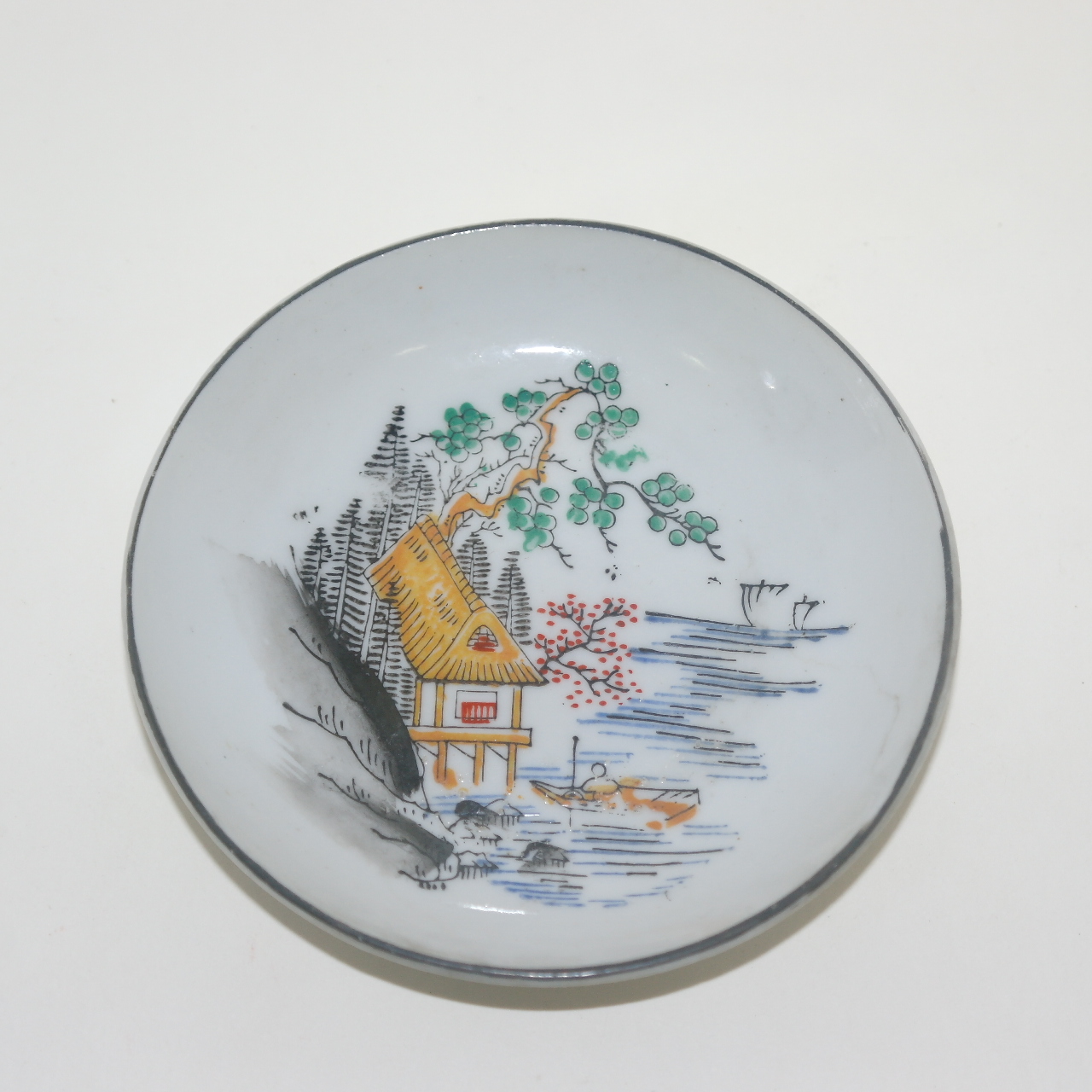 외사기 청화백자 완 3점