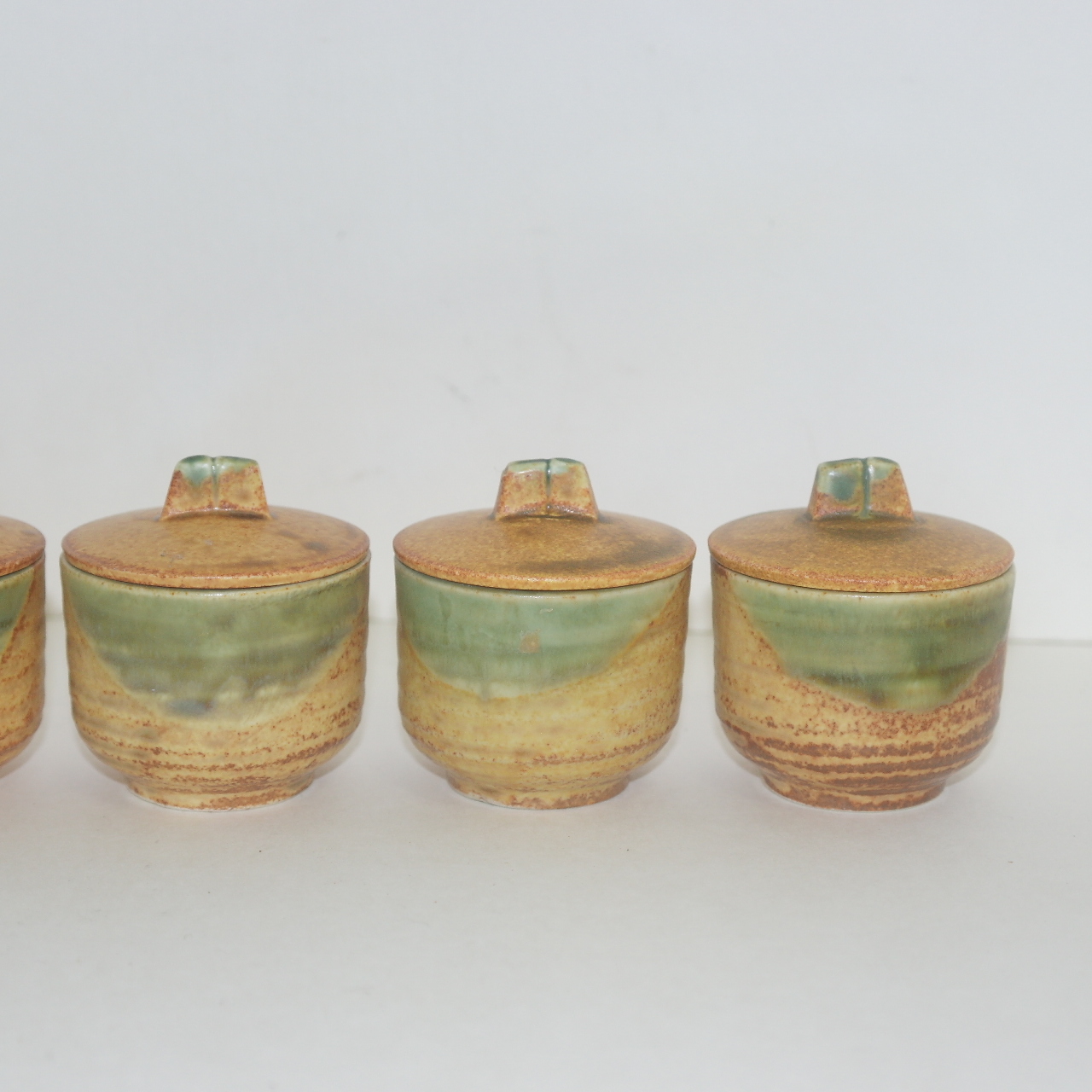 청자 두껑있는 잔 5점셋트