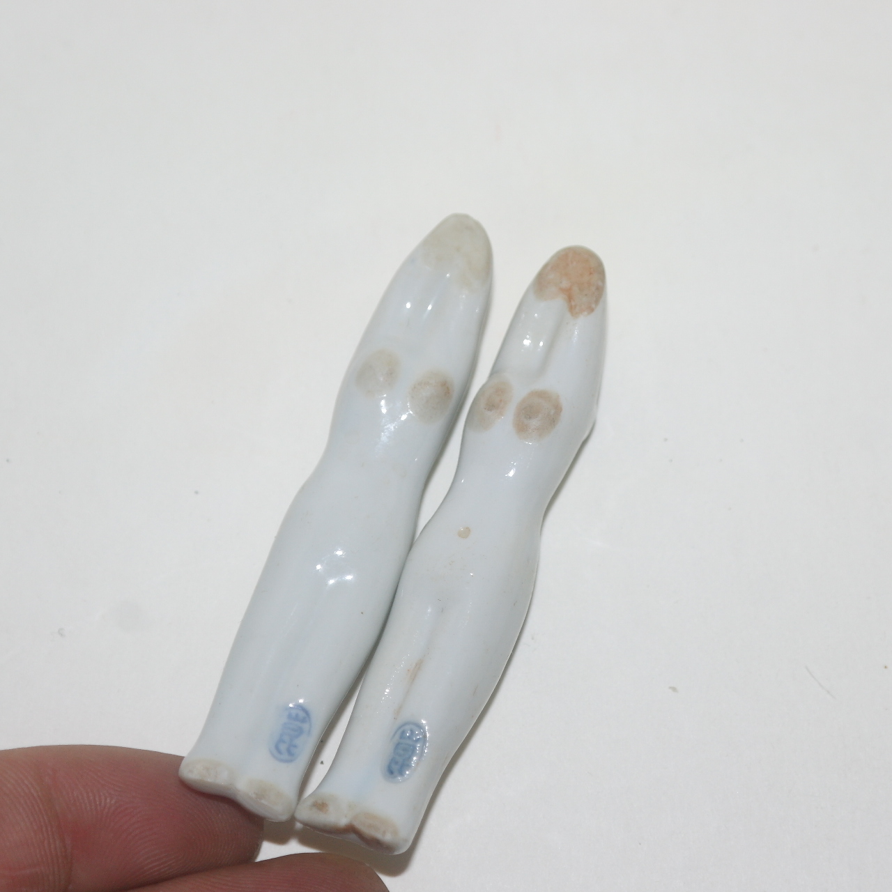 청화백자 여인모양 저분받침외 일괄