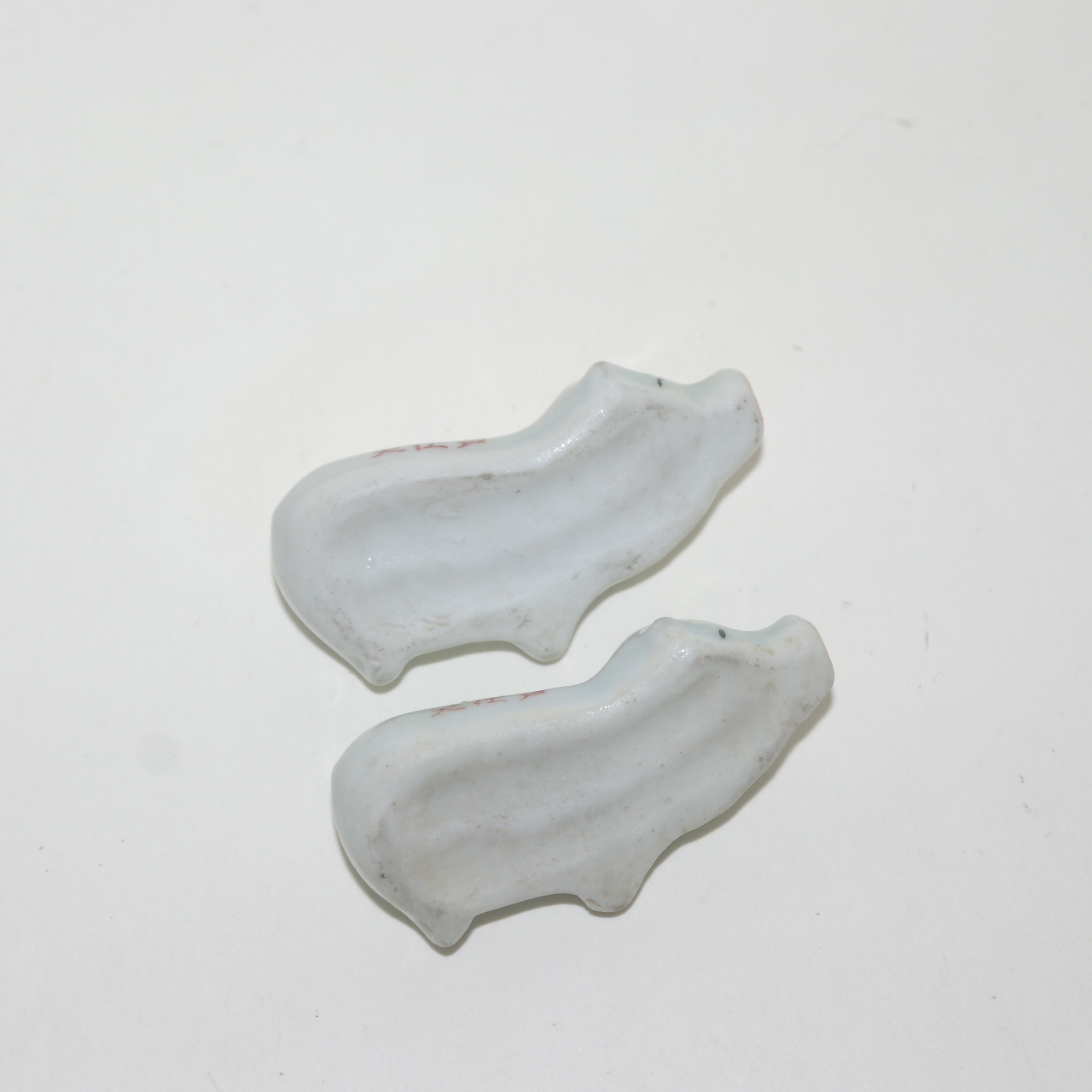 청화백자 여인모양 저분받침외 일괄