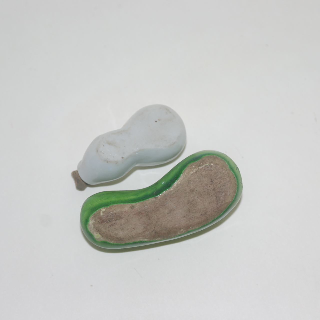 청화백자 여인모양 저분받침외 일괄