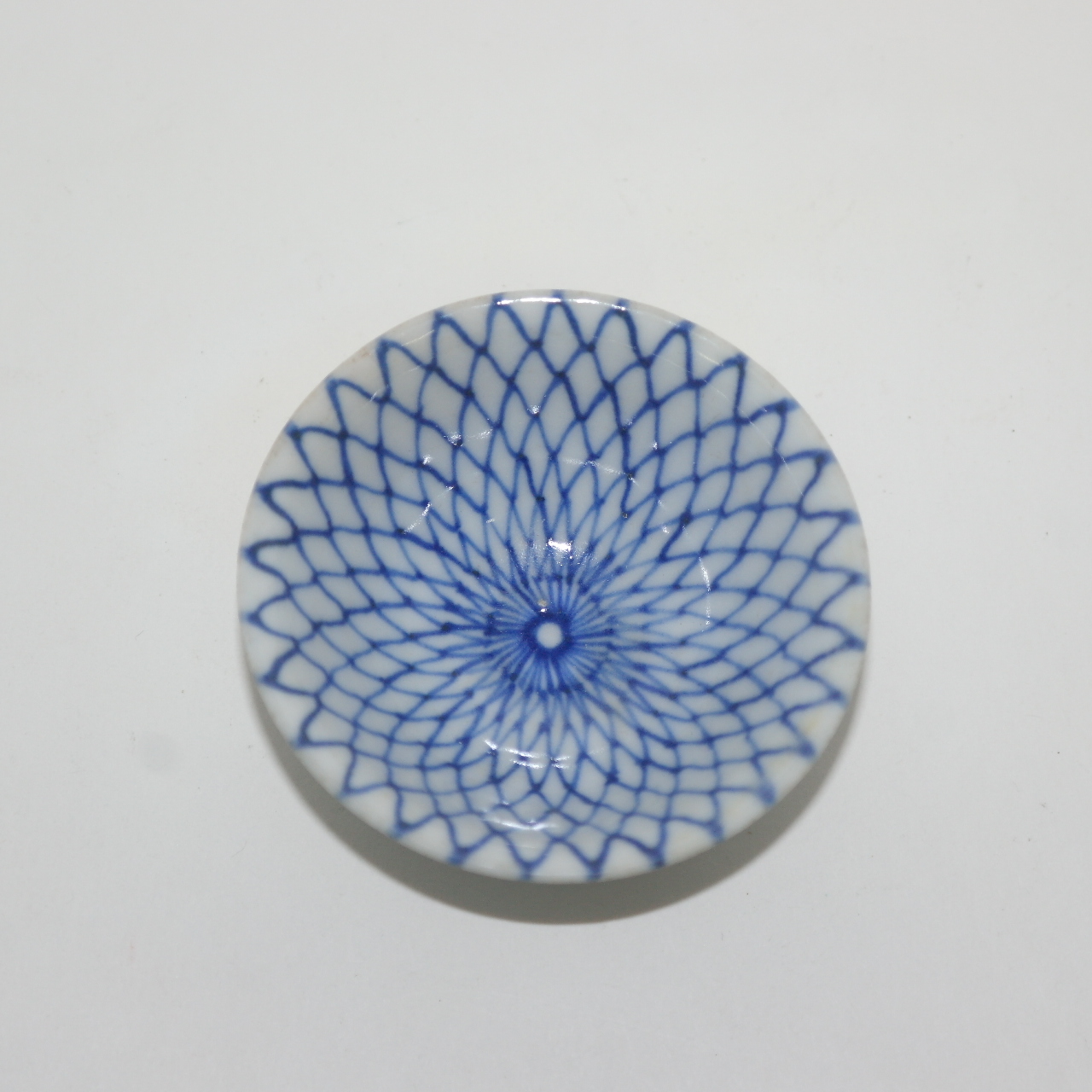 명품-골동 청화백자 화문잔