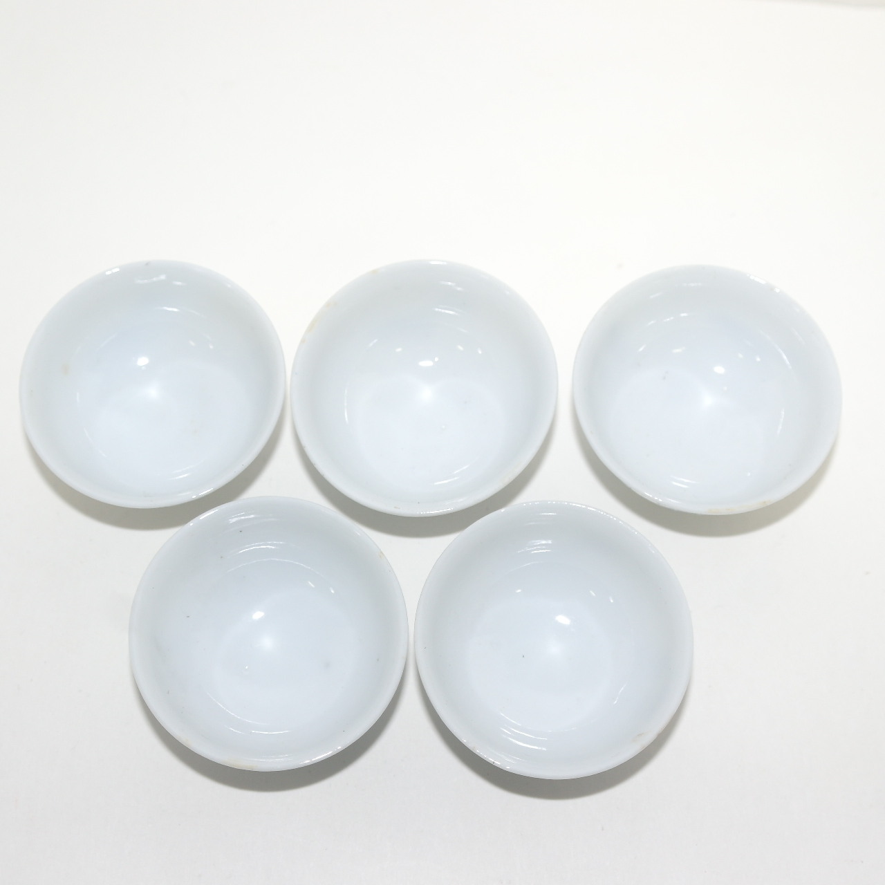 연대가좋은 청화백자 시문잔 5점셋트