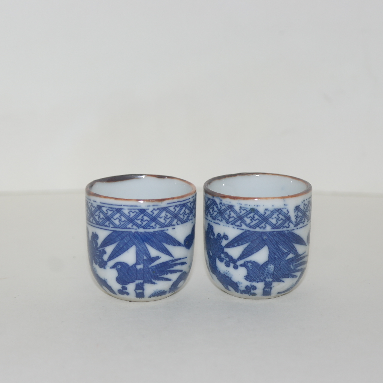연대가좋은 청화백자 잔 2점