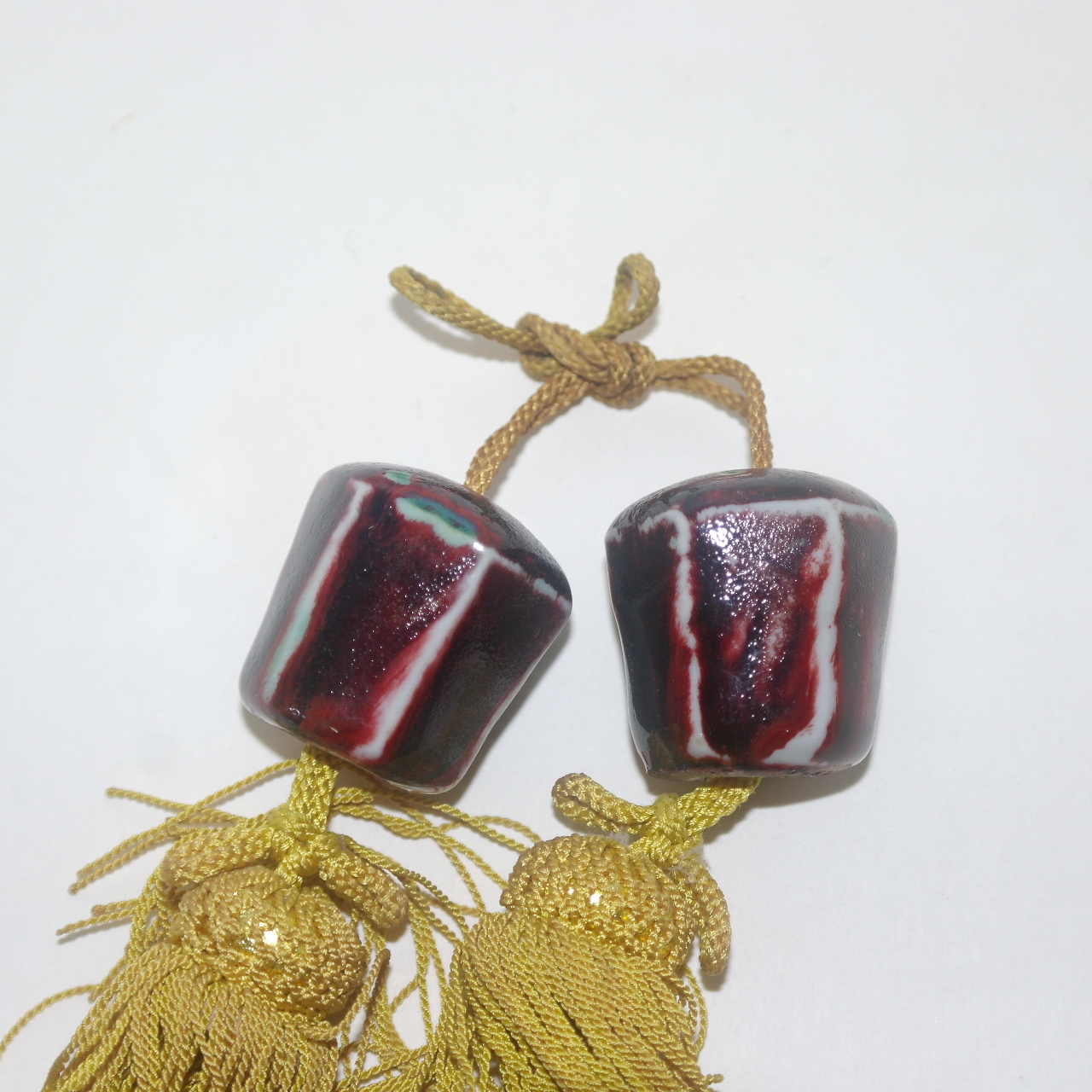 진사청자 도자기 추(풍진) 1쌍