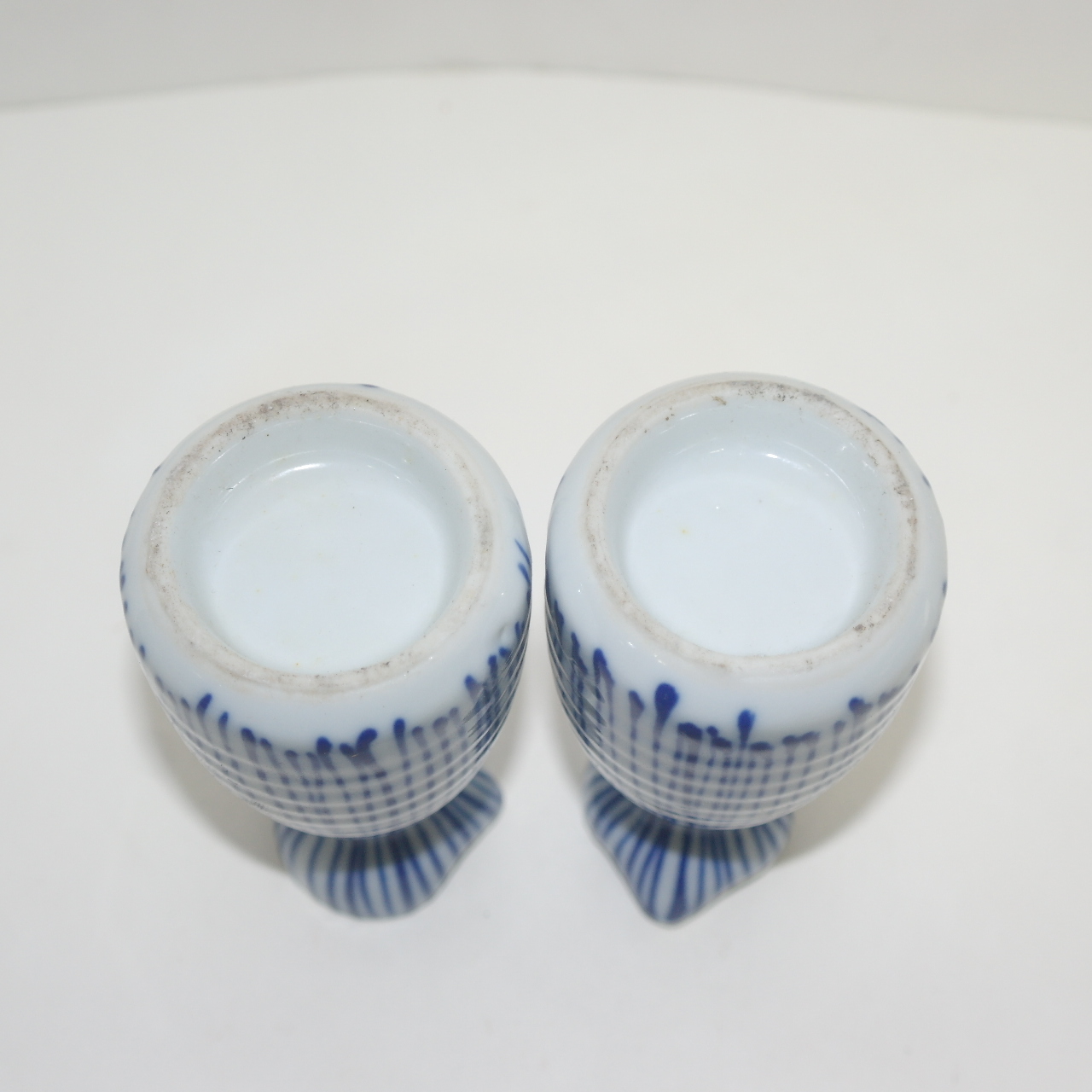 청화백자 줄문 주병 2점