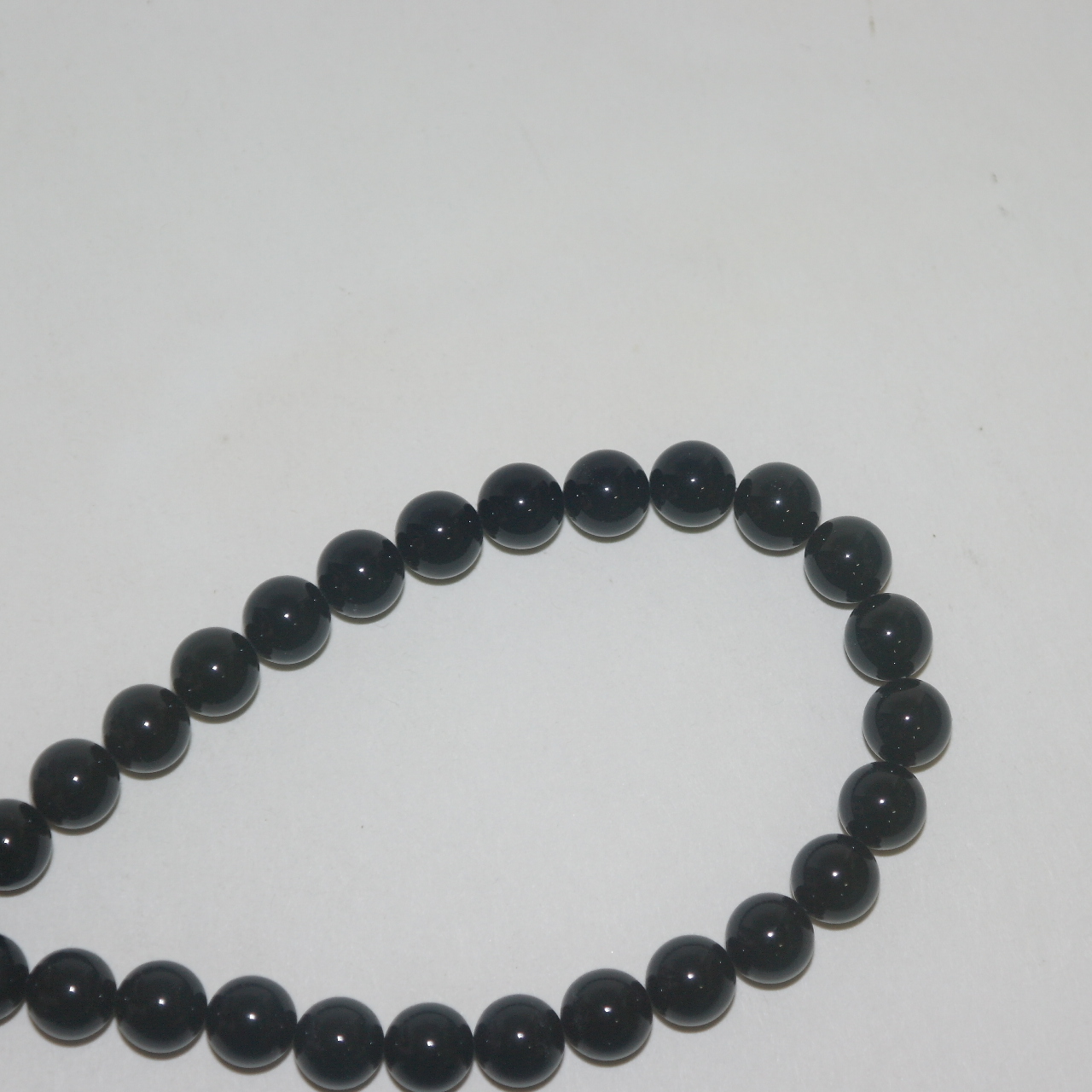 흑옥돌로된 목걸이 귀걸이 셋트