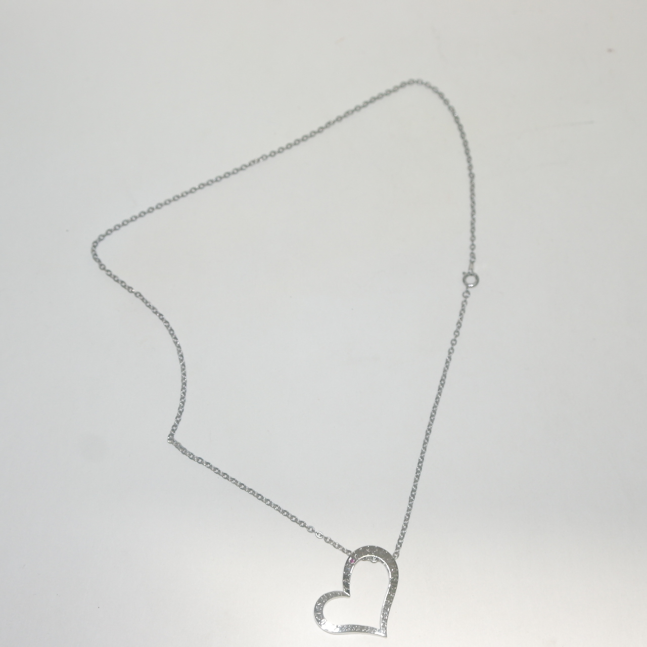 순은 하트문양조각 목걸이