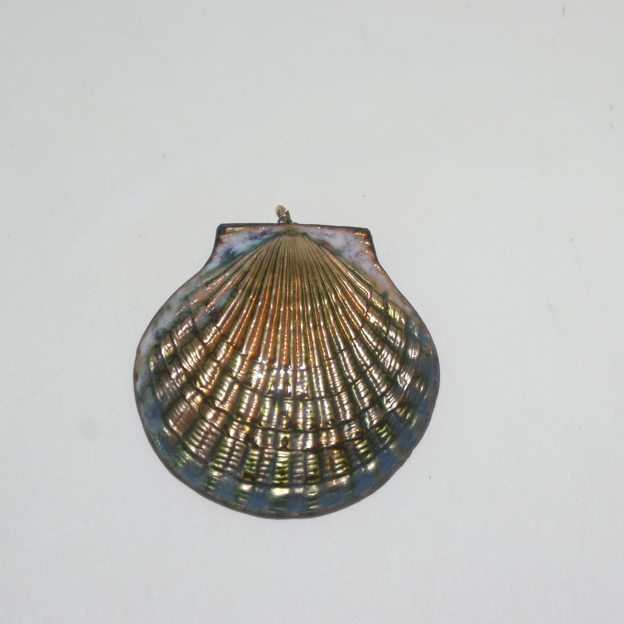 청동 칠보로된 조개모양 목걸이 추