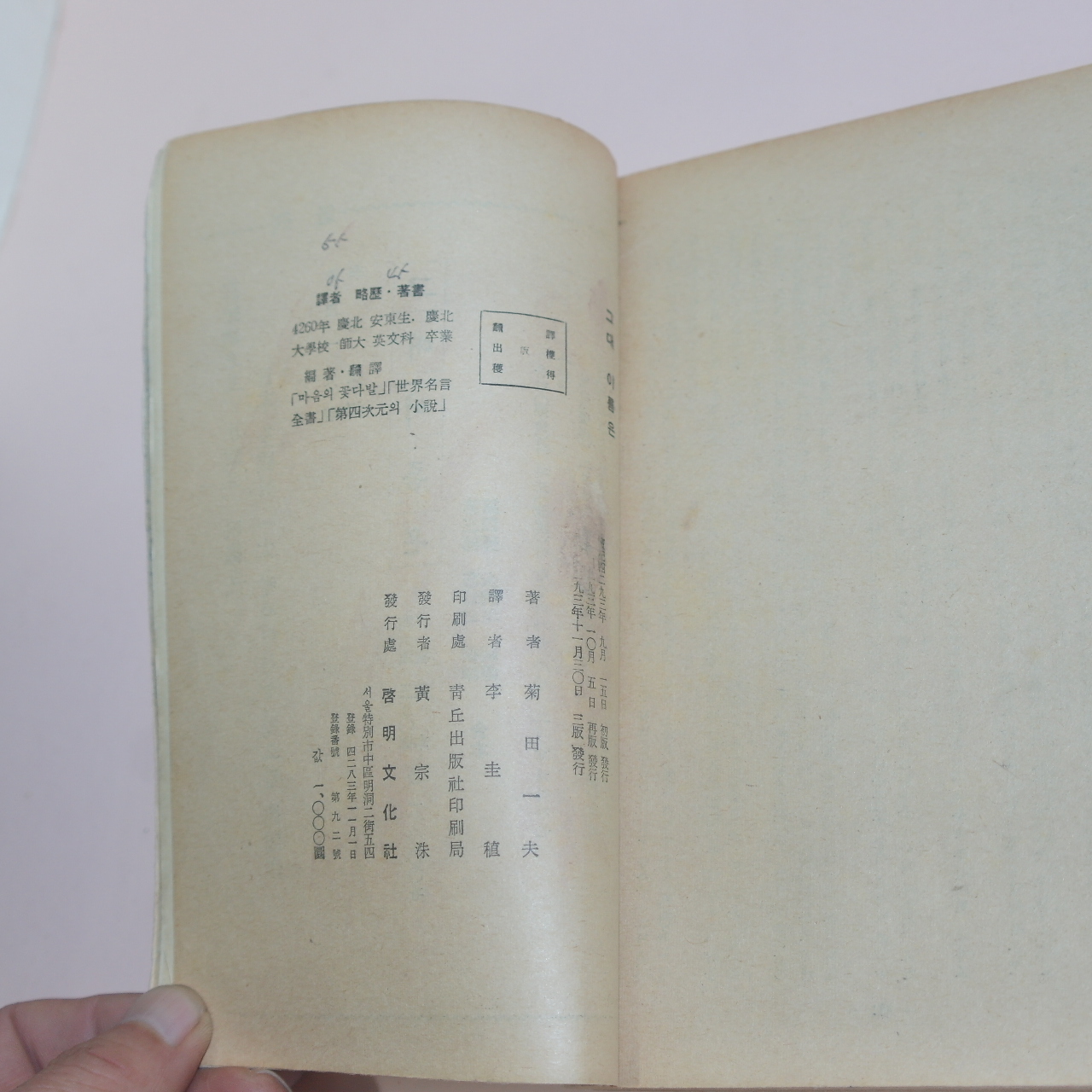 1960년(단기4293년) 기미노나와 그대 이름은