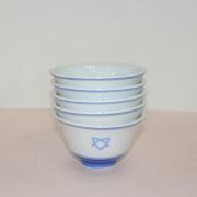 청화백자 별문 잔 5점셋트