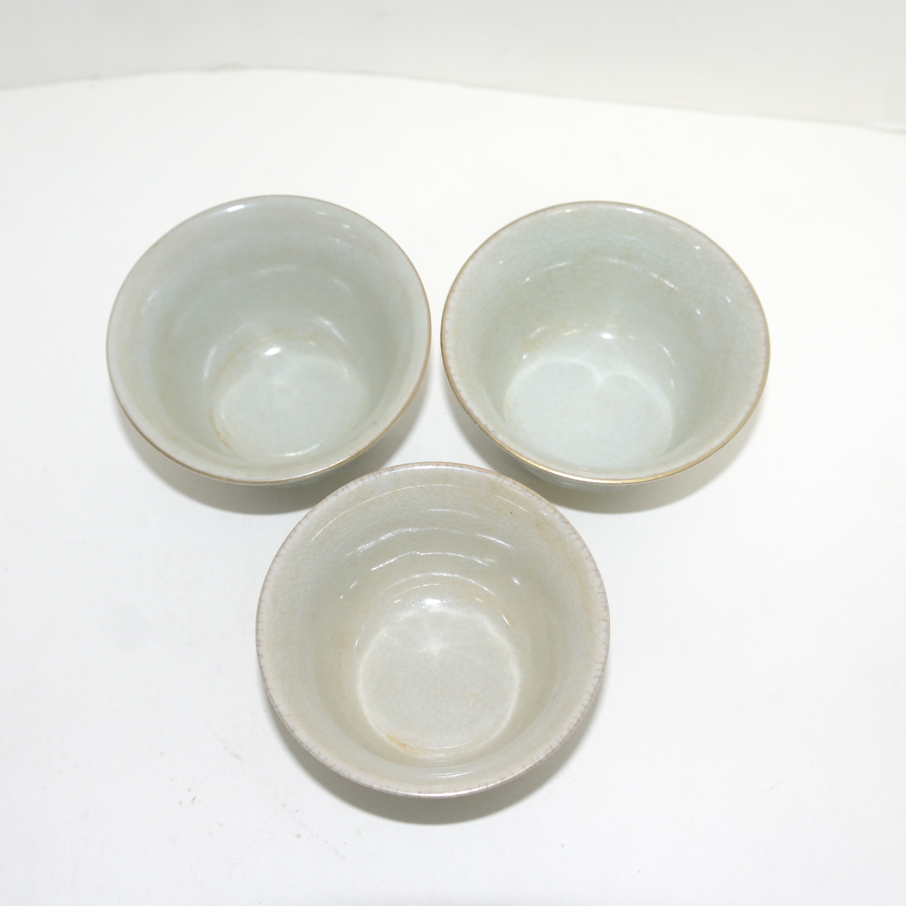 구다니 철화청자시문 잔 3점