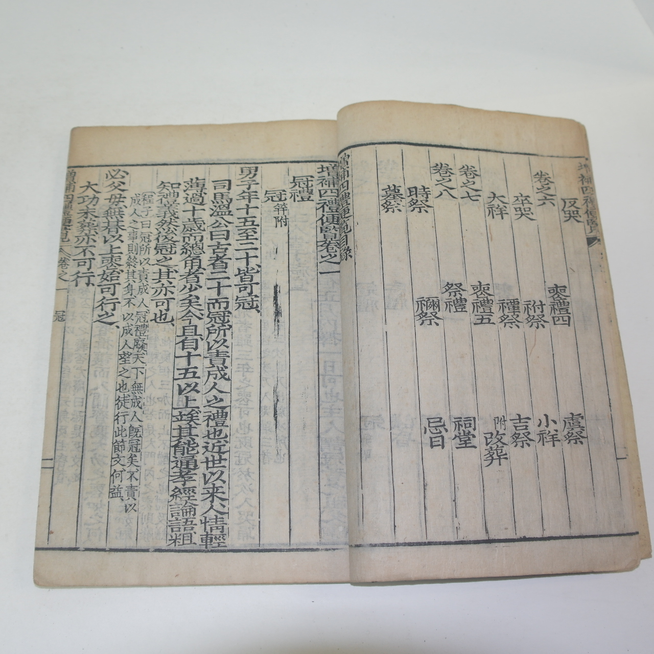 1900년(光武庚子) 목판본 사례편람(四禮便覽)8권4책완질