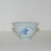 100년이상된 고이마리 청화백자 난초문 잔