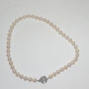 순은고리에 천연진주 목걸이