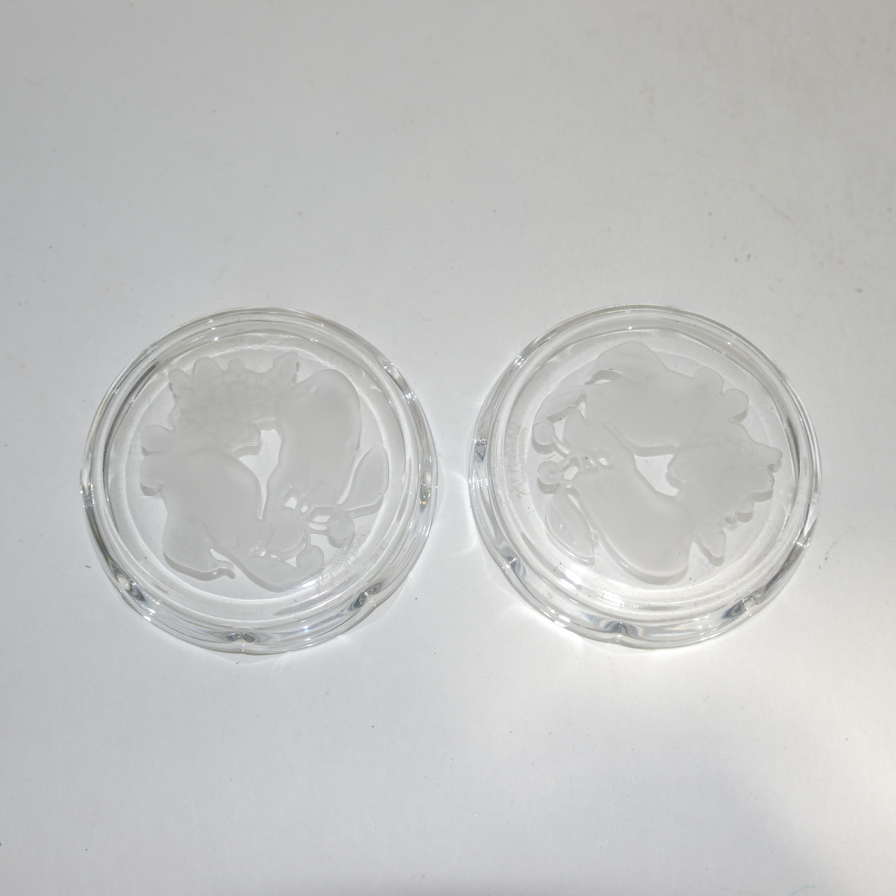 크리스탈 화문완 2점