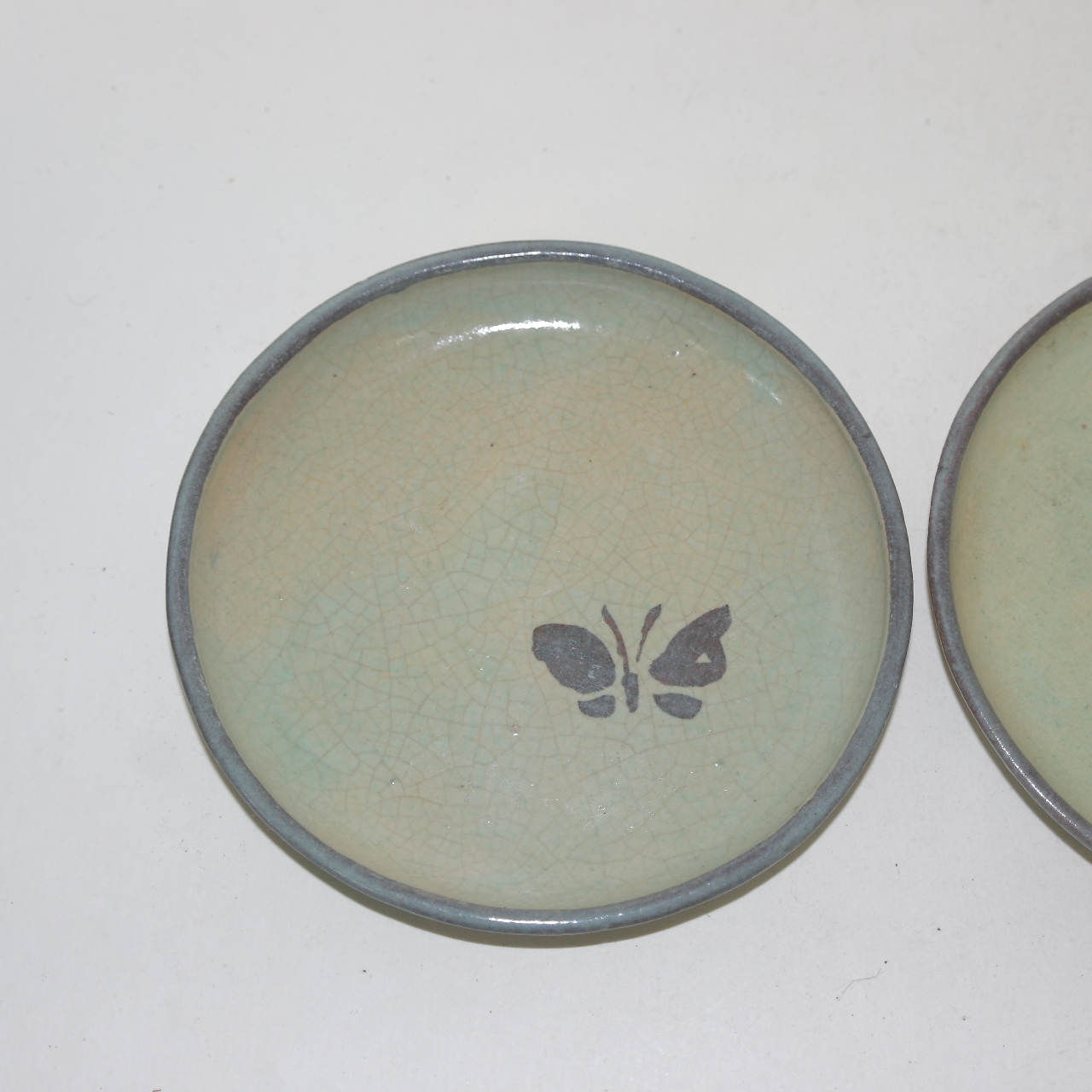 청자 화문 평완 2점