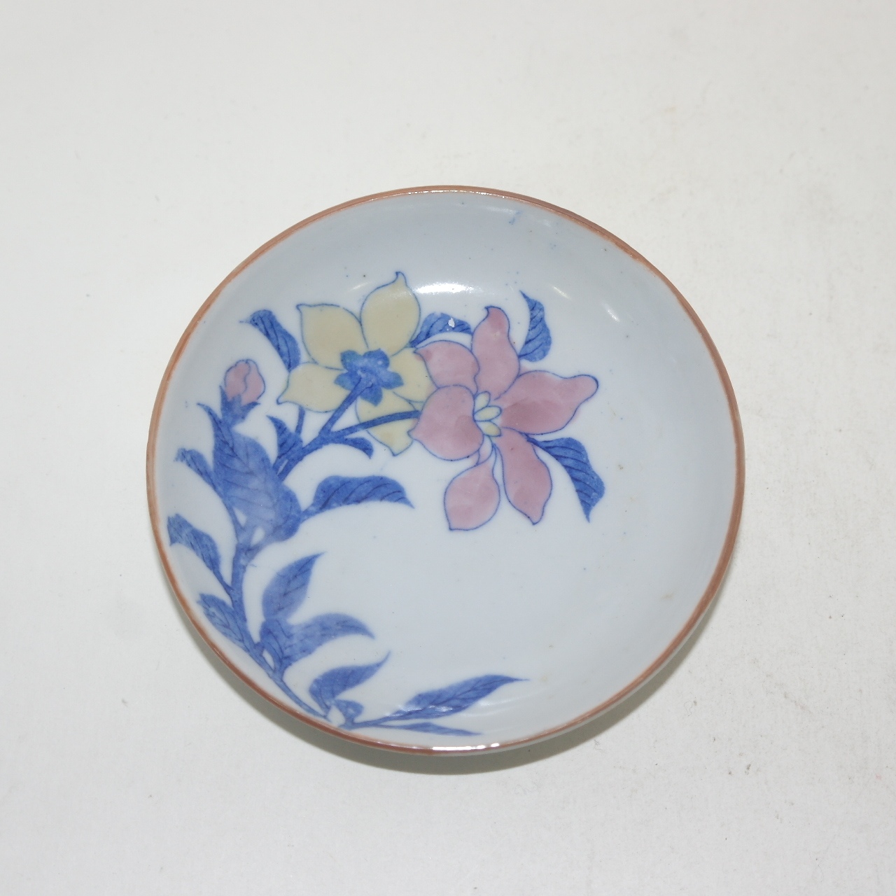 연대가좋은 청화백자진사화문 완 2점