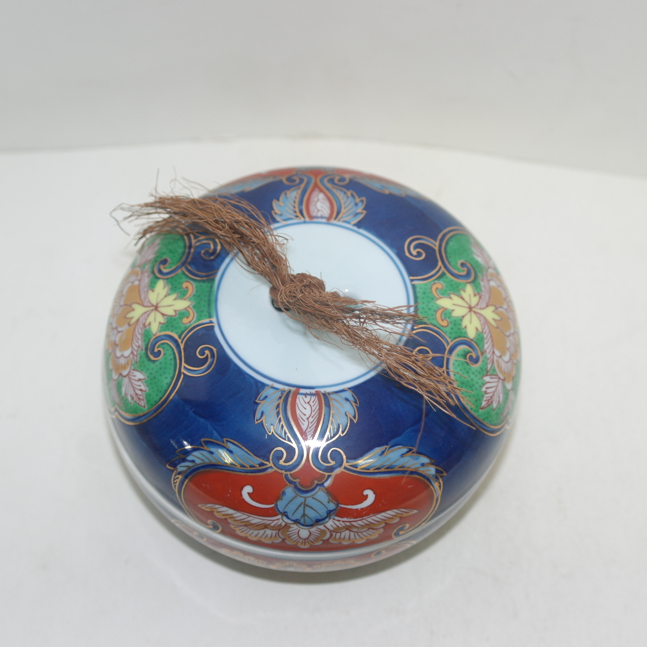 이마리 청화백자진사금채 합