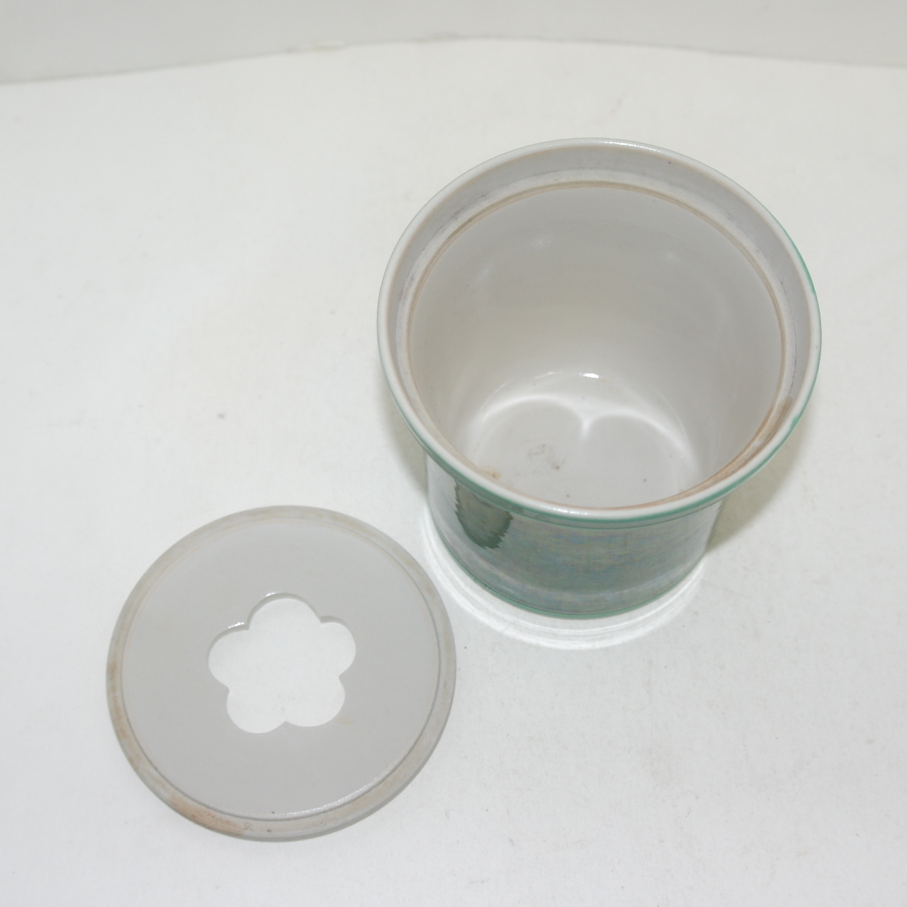 분청자 청채화형 향호