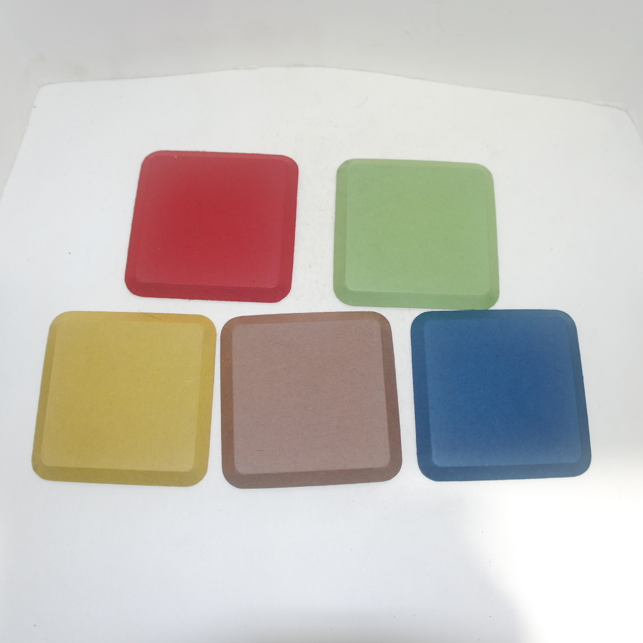 종이로된 과일그림 차탁 5점셋트