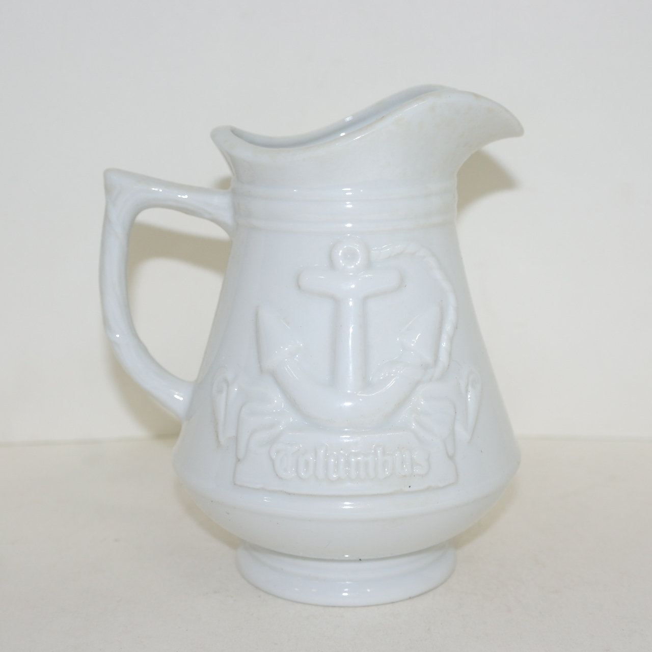 순백자 양각 콜롬부스배 주자호