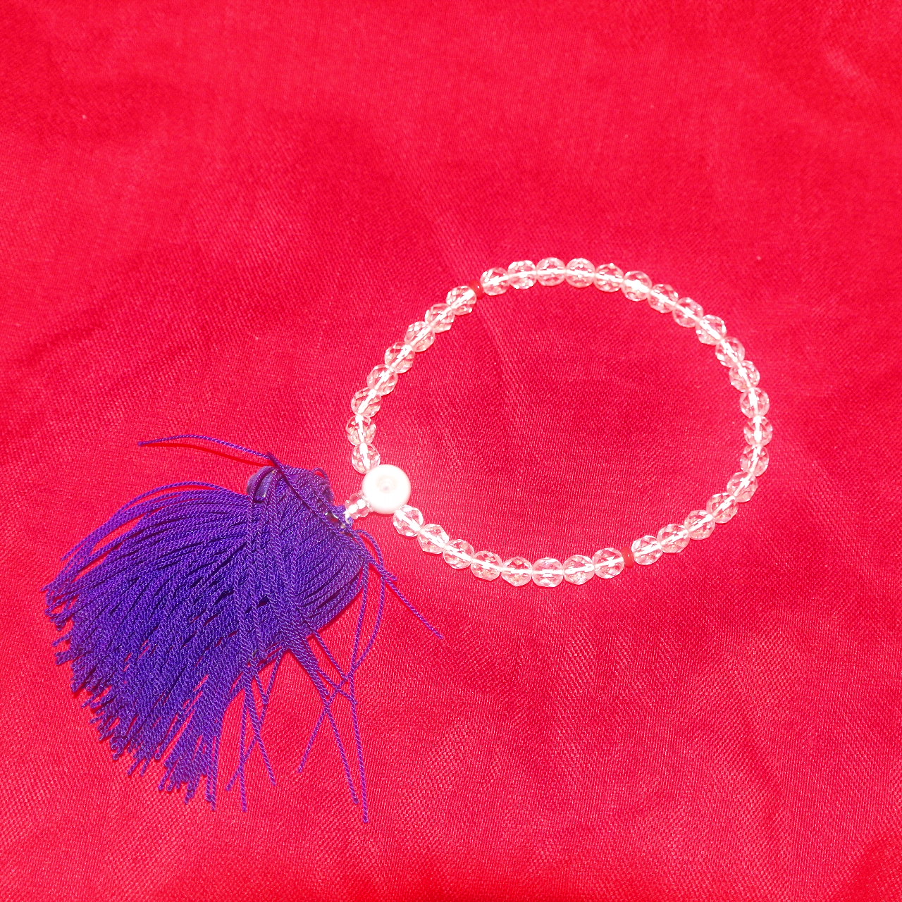 진품 수정으로된 염주