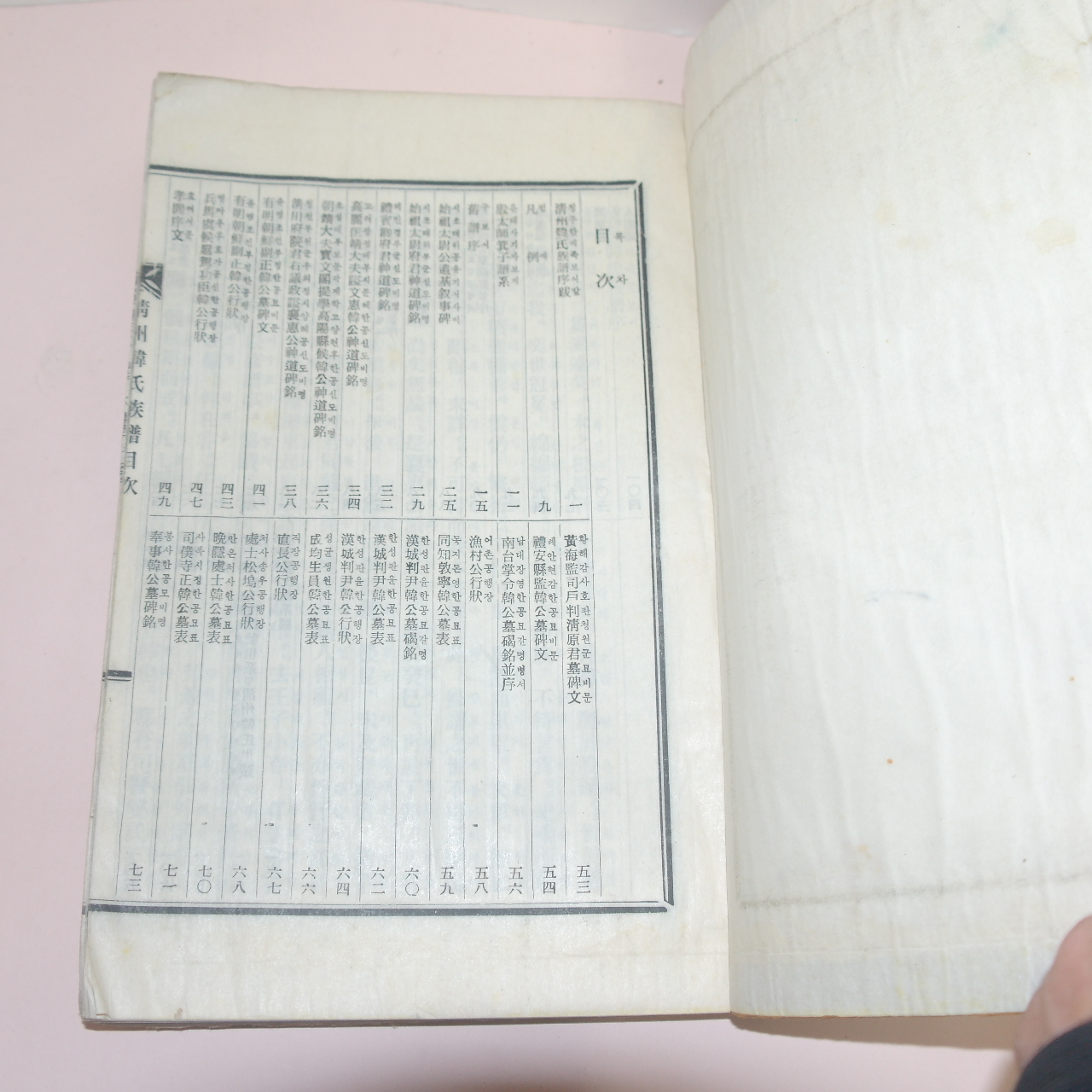 연활자본 청주한씨족보(淸州韓氏族譜)6권5책완질