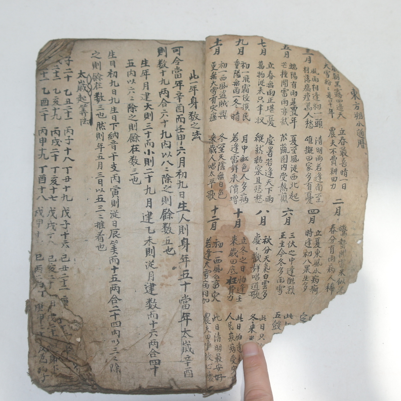 조선시대 목판본 천세력의 이면에 역관련 필사본