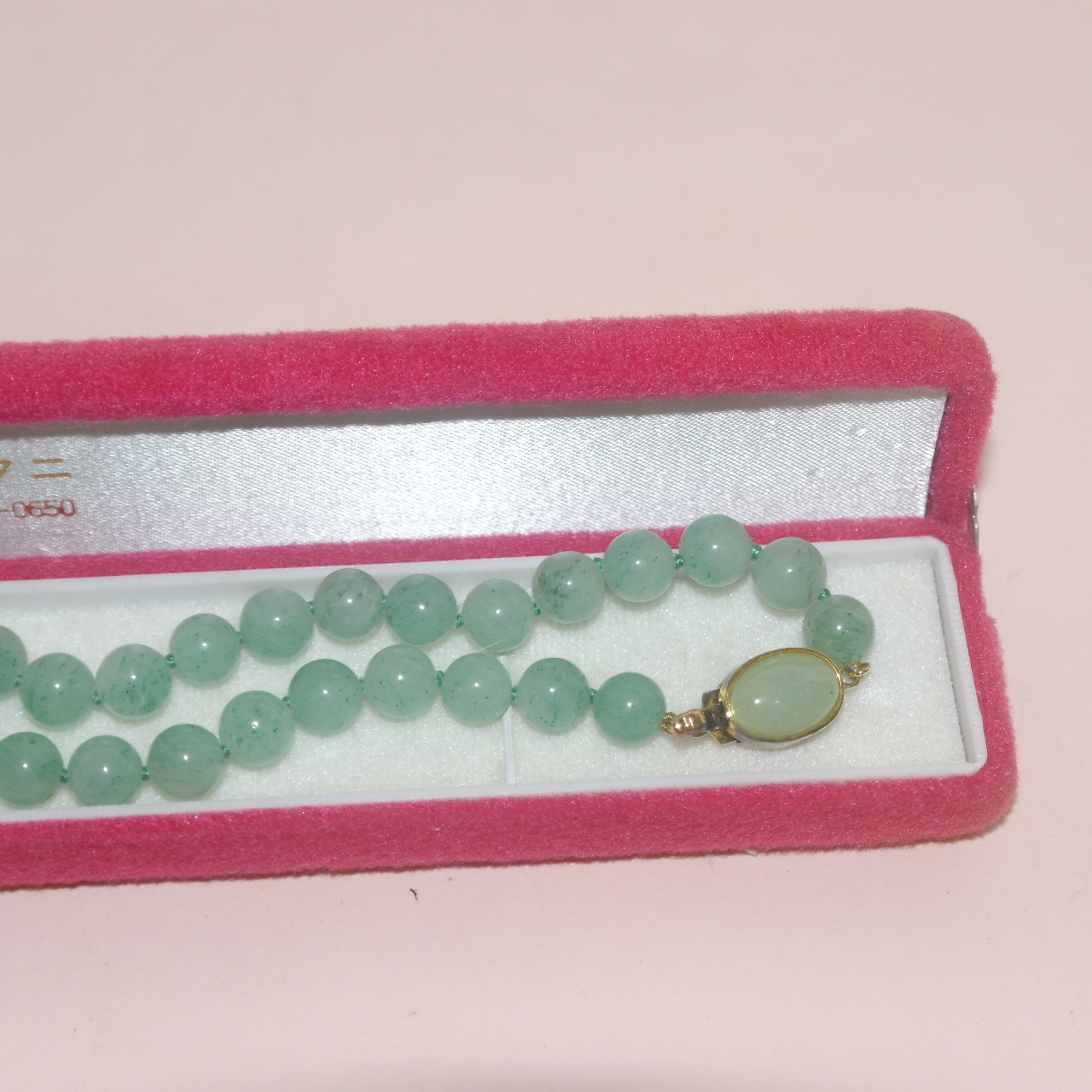 비취청옥돌에 순은고리로된 목걸이