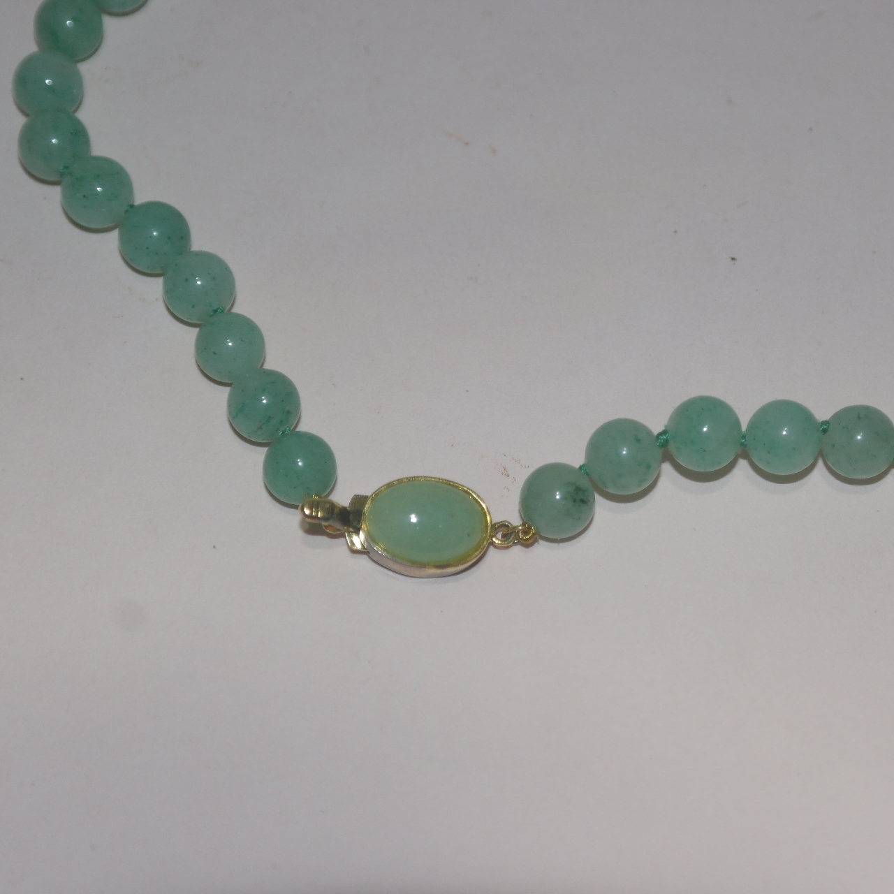 비취청옥돌에 순은고리로된 목걸이