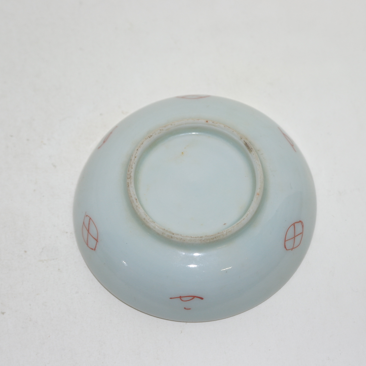 연대가좋은 진사백자화문 완 2점