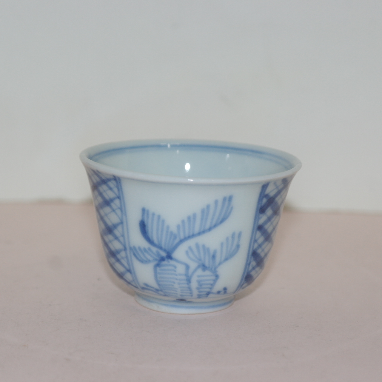 100년이상된 청화백자 사이즈좋은 화문잔 5점셋트