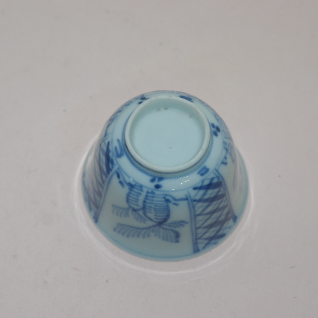 100년이상된 청화백자 사이즈좋은 화문잔 5점셋트