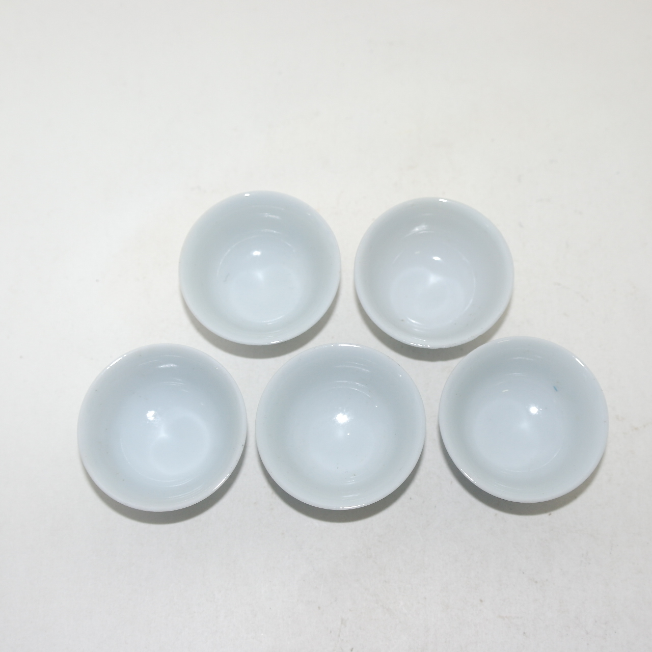 연대가좋은 청화백자 산수문잔 5점