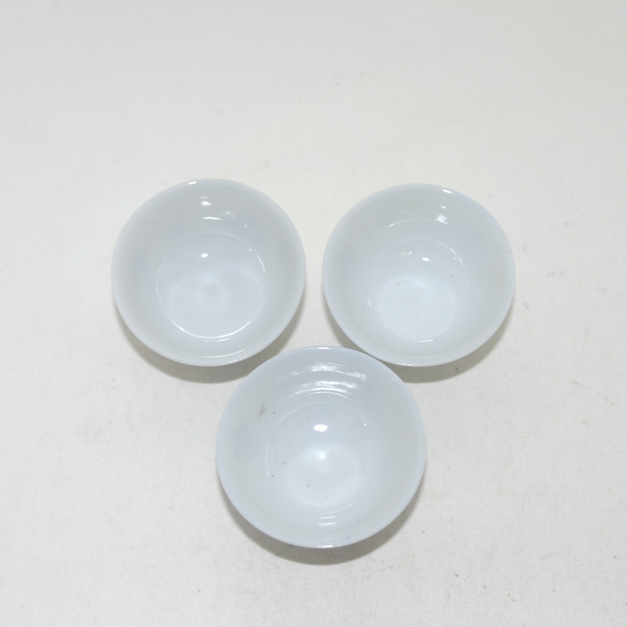 연대좋은 청화백자추상문 잔 3점