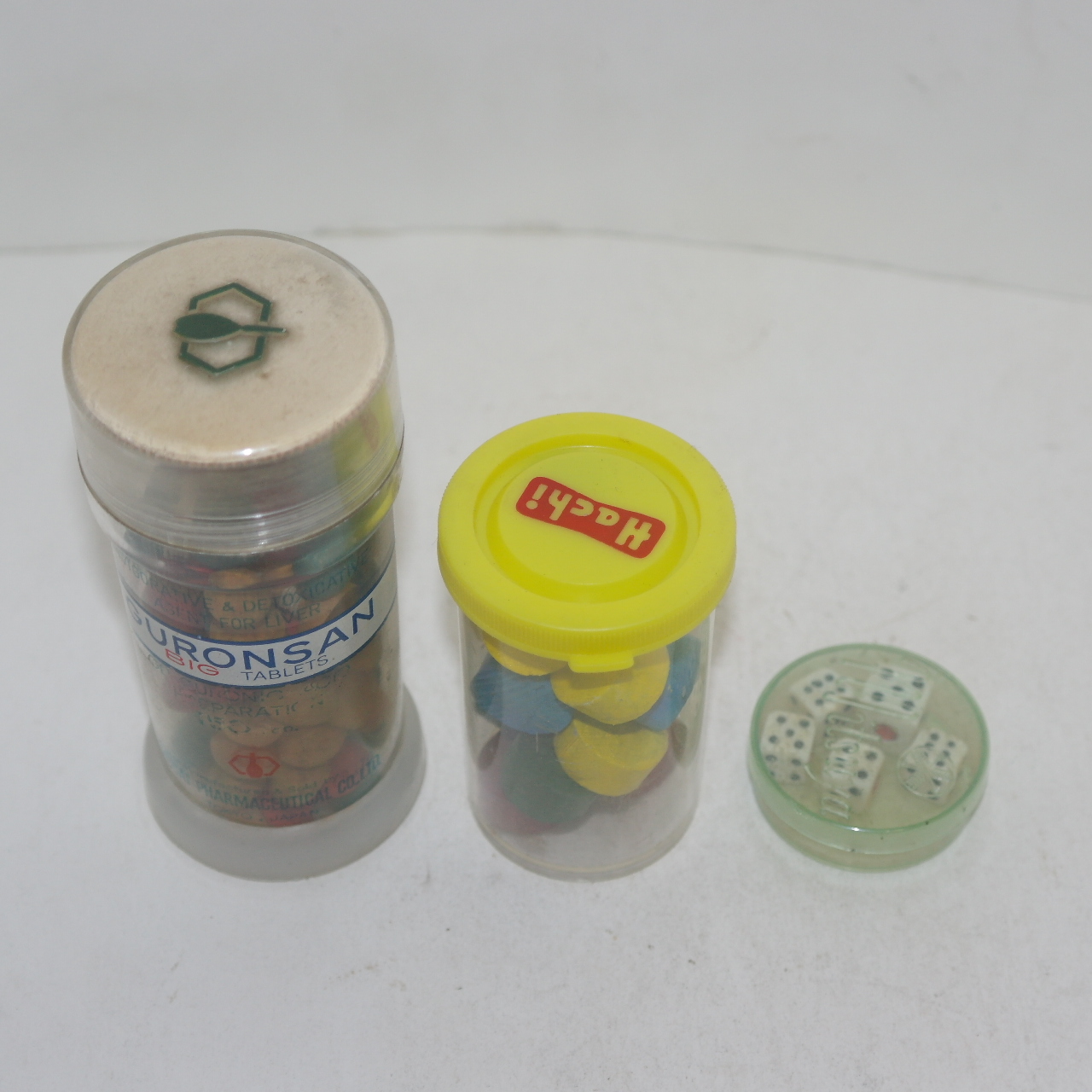 근대사 나무로된 추,도구 와 주사위 일괄