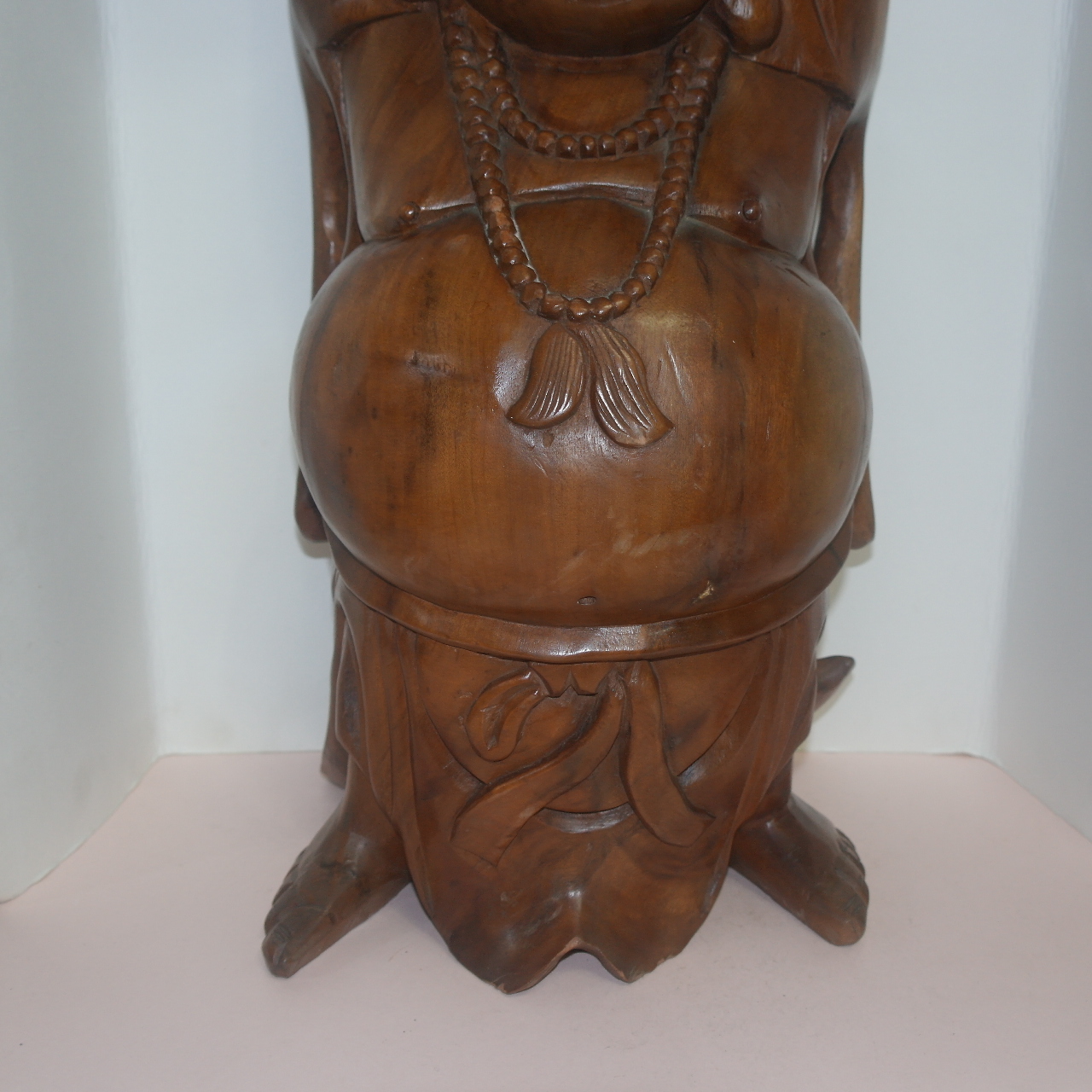 원목나무로된 대형크기의 달마대사 조각상