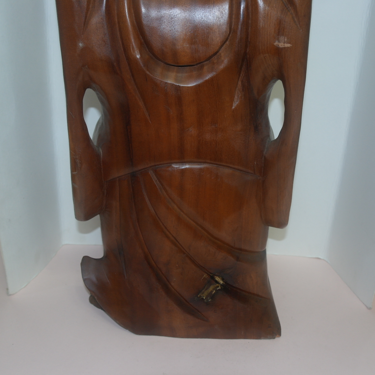 원목나무로된 대형크기의 달마대사 조각상
