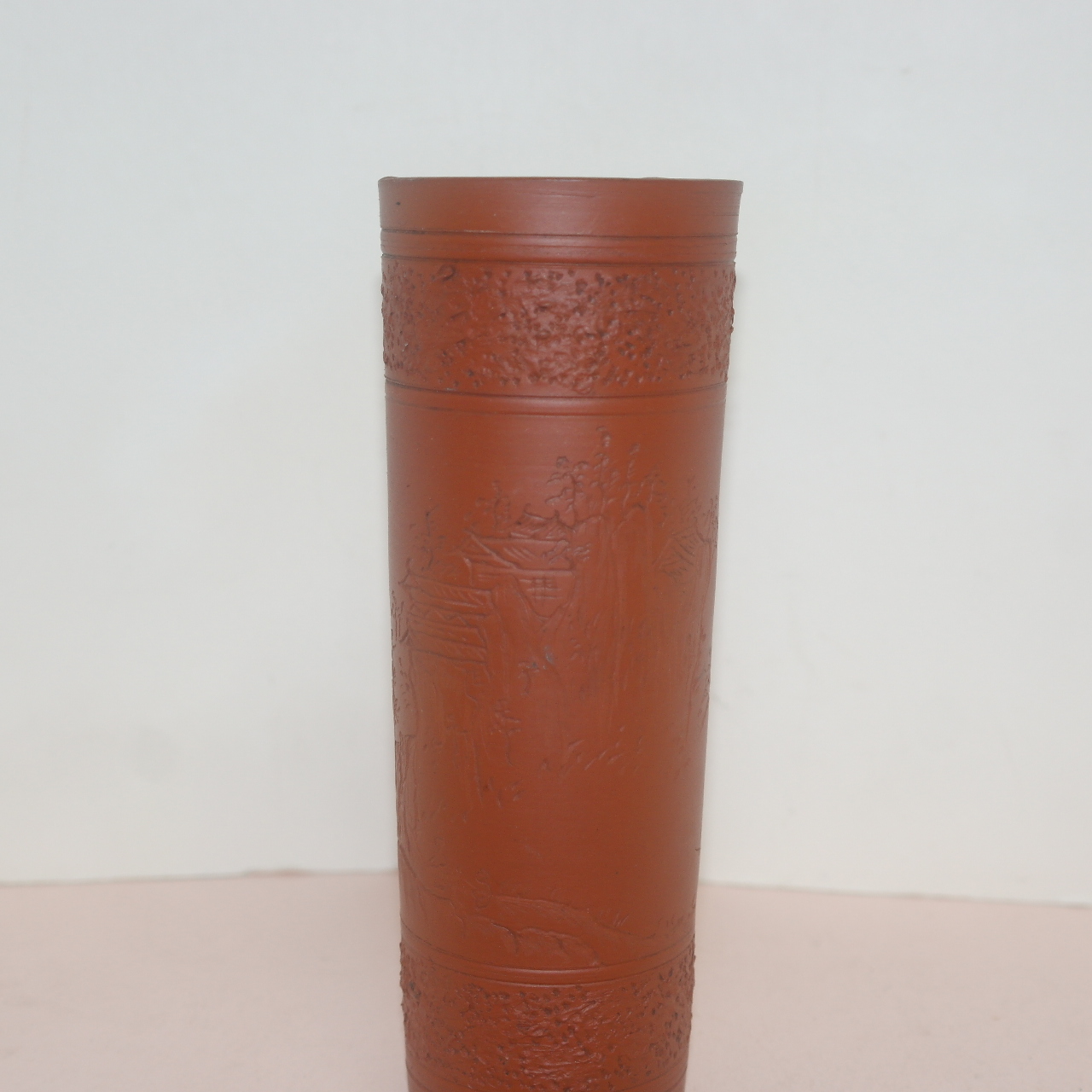 자사도자기 음각산수화문 화분