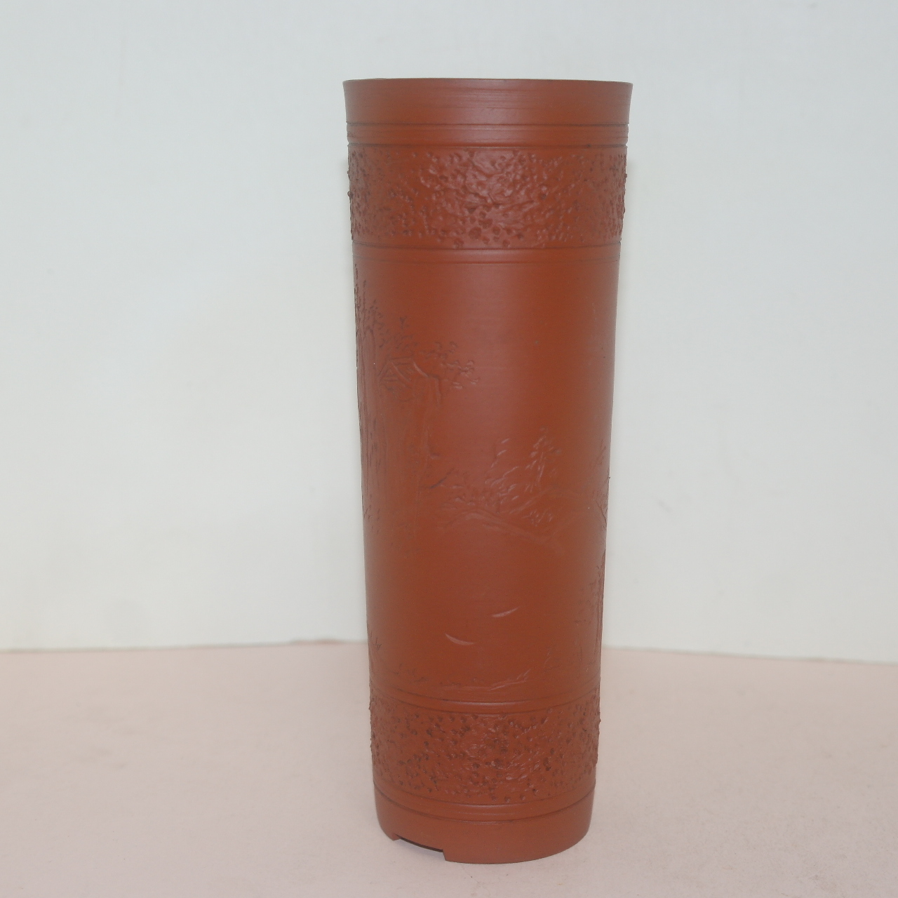 자사도자기 음각산수화문 화분