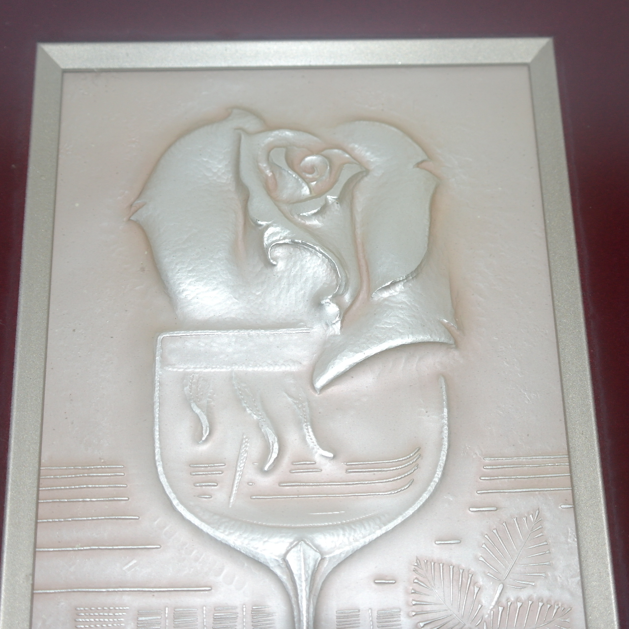 순은으로된 작가의 부조작품 액자