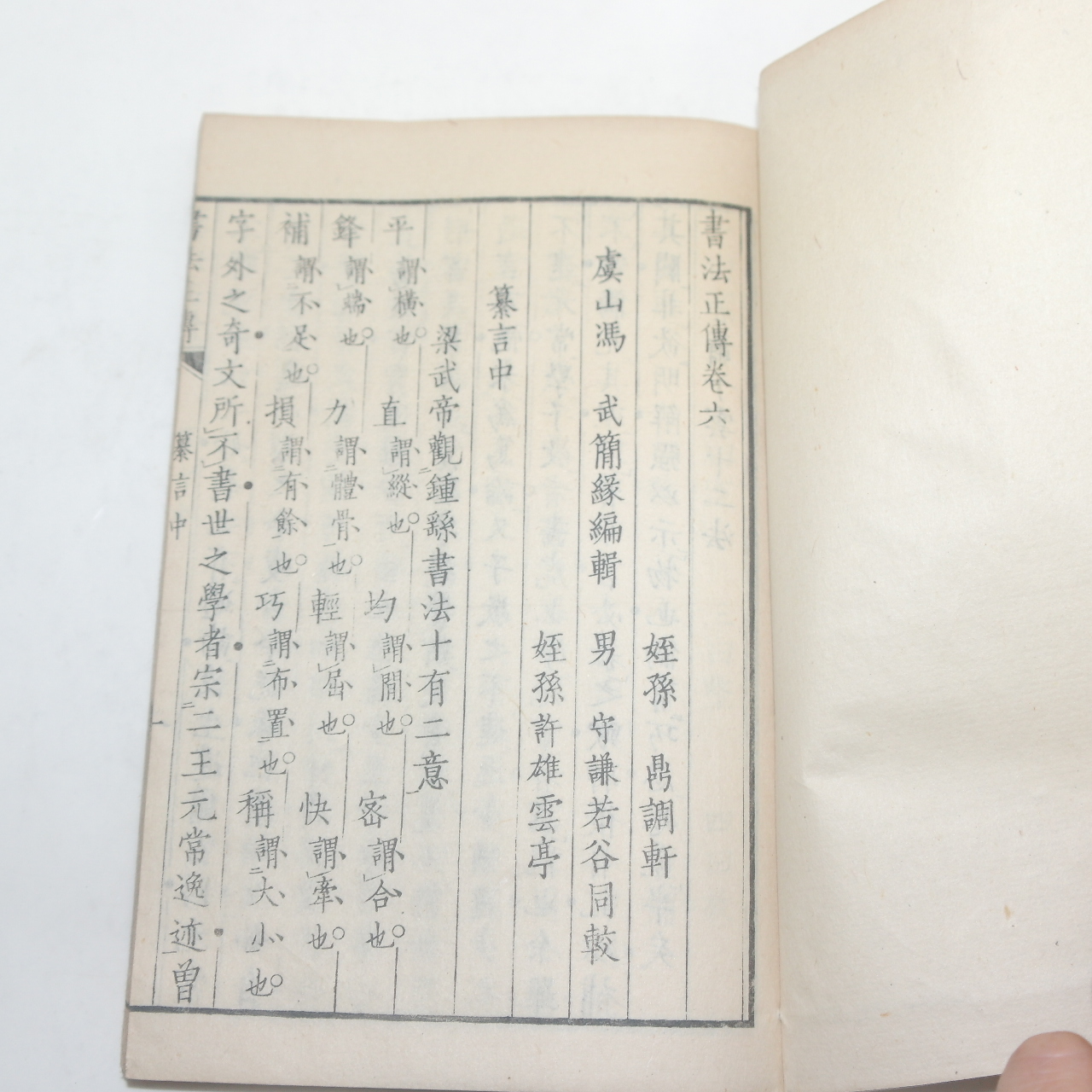 에도시기 일본목판본 서법정전(書法正傳)권6  1책