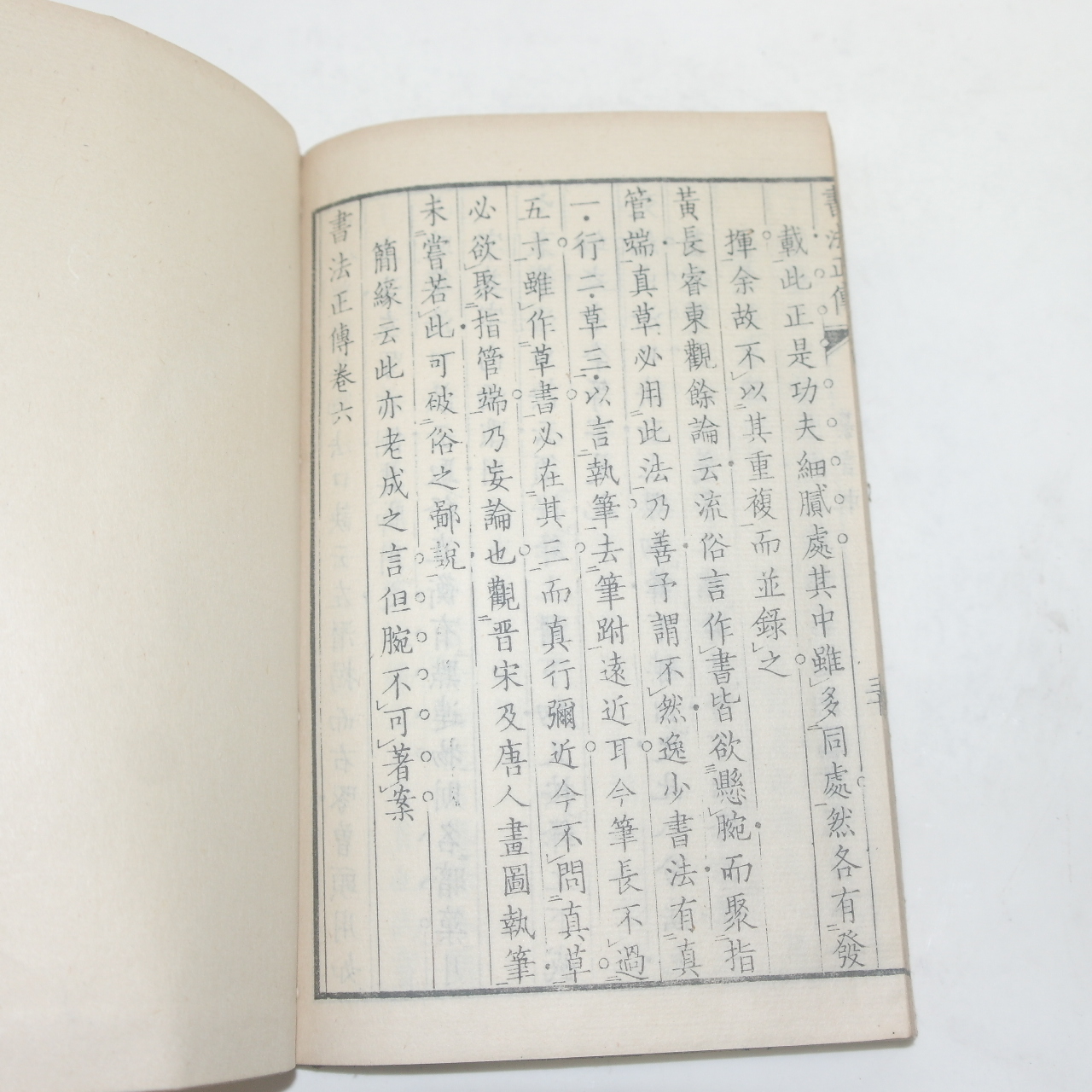 에도시기 일본목판본 서법정전(書法正傳)권6  1책