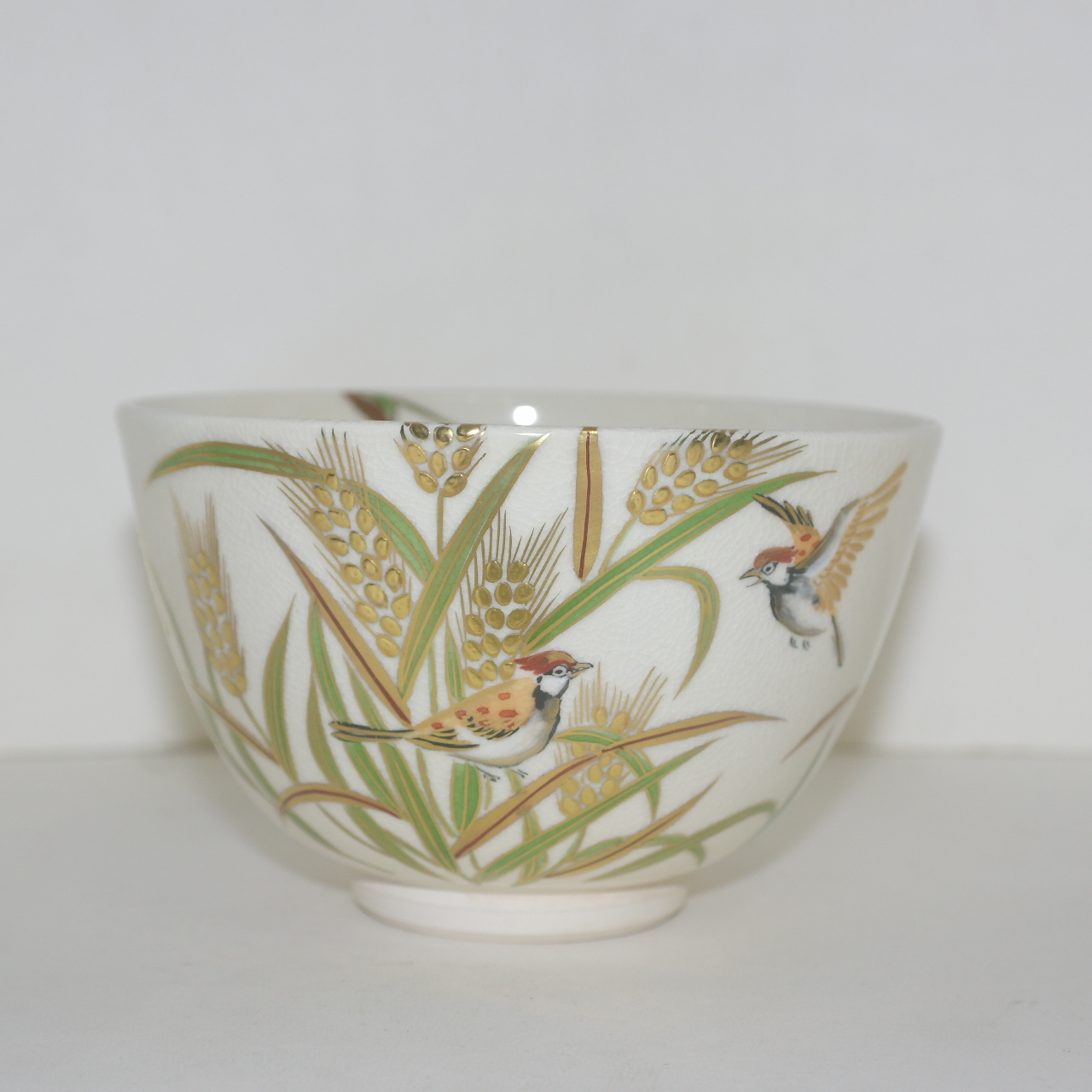 청광(淸光) 사스마분청자 순금채보리문 말찻잔