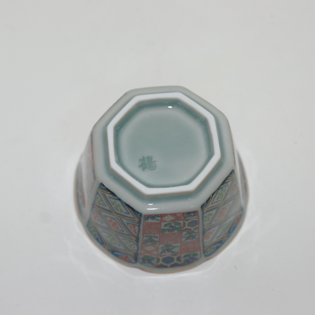 청자 금채화문각진 잔 5점셋트