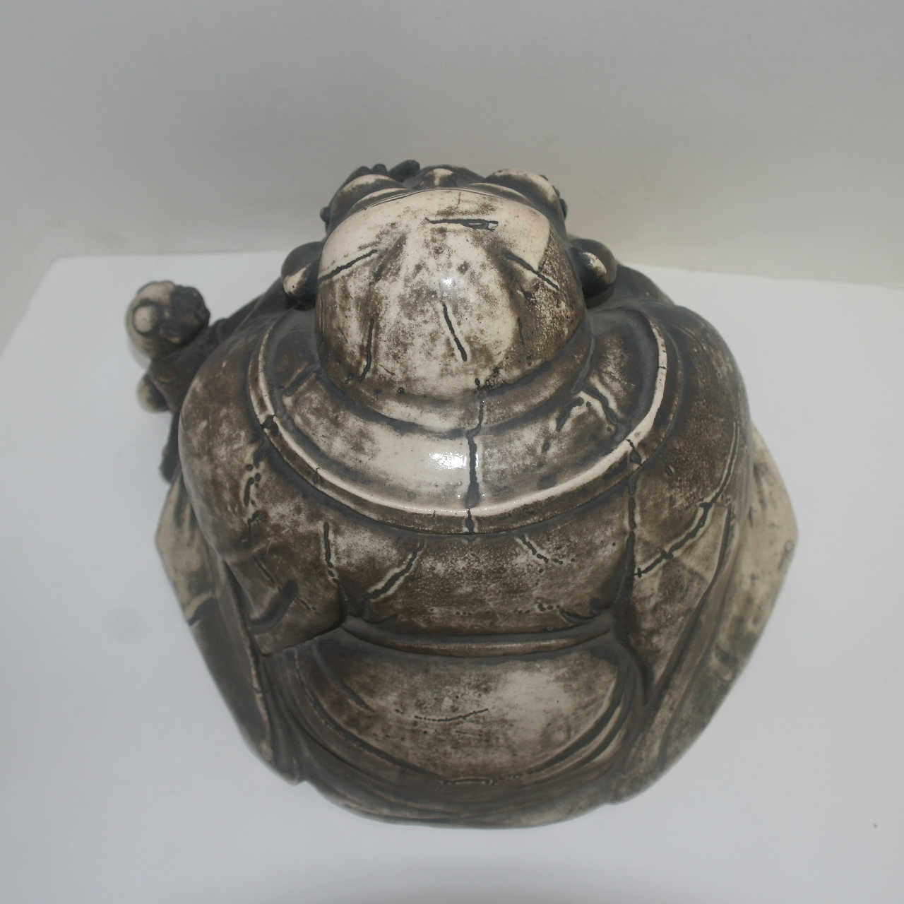 에도시기 골동 청자 포대화상 조각상